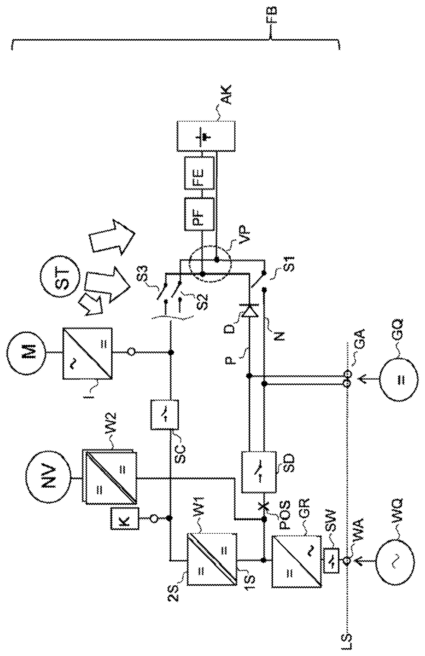 Patent US12325314 — Vehicle on-board electrical system — Figure 1