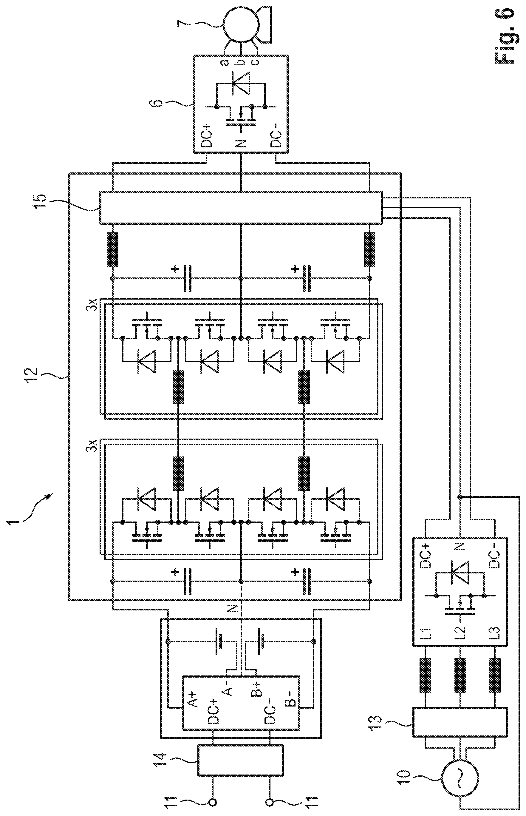 Patent US12325315 Figure 6 – Traction network for a motor vehicle