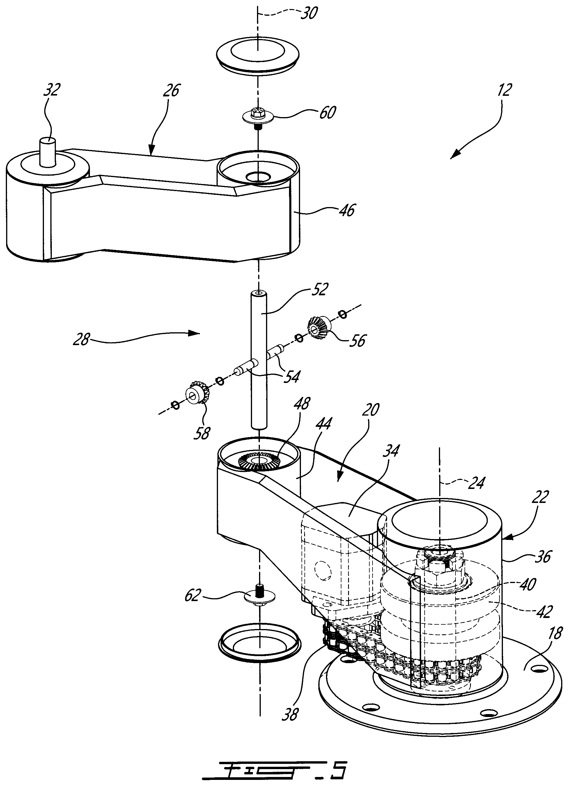 Patent US12325333 Figure 5 – Multi-pivot seat base assembly