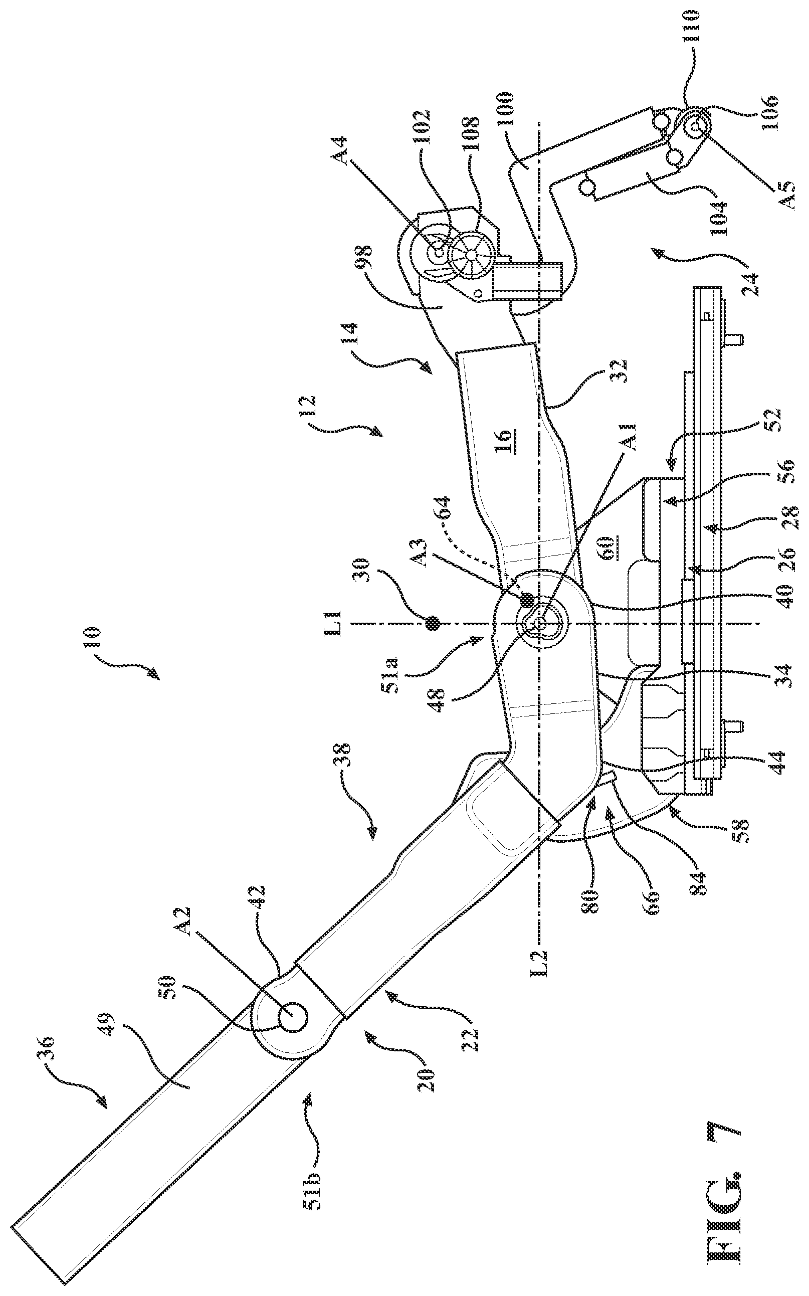 Patent US12325336 Figure 7 – Seat assembly with zero-gravity position