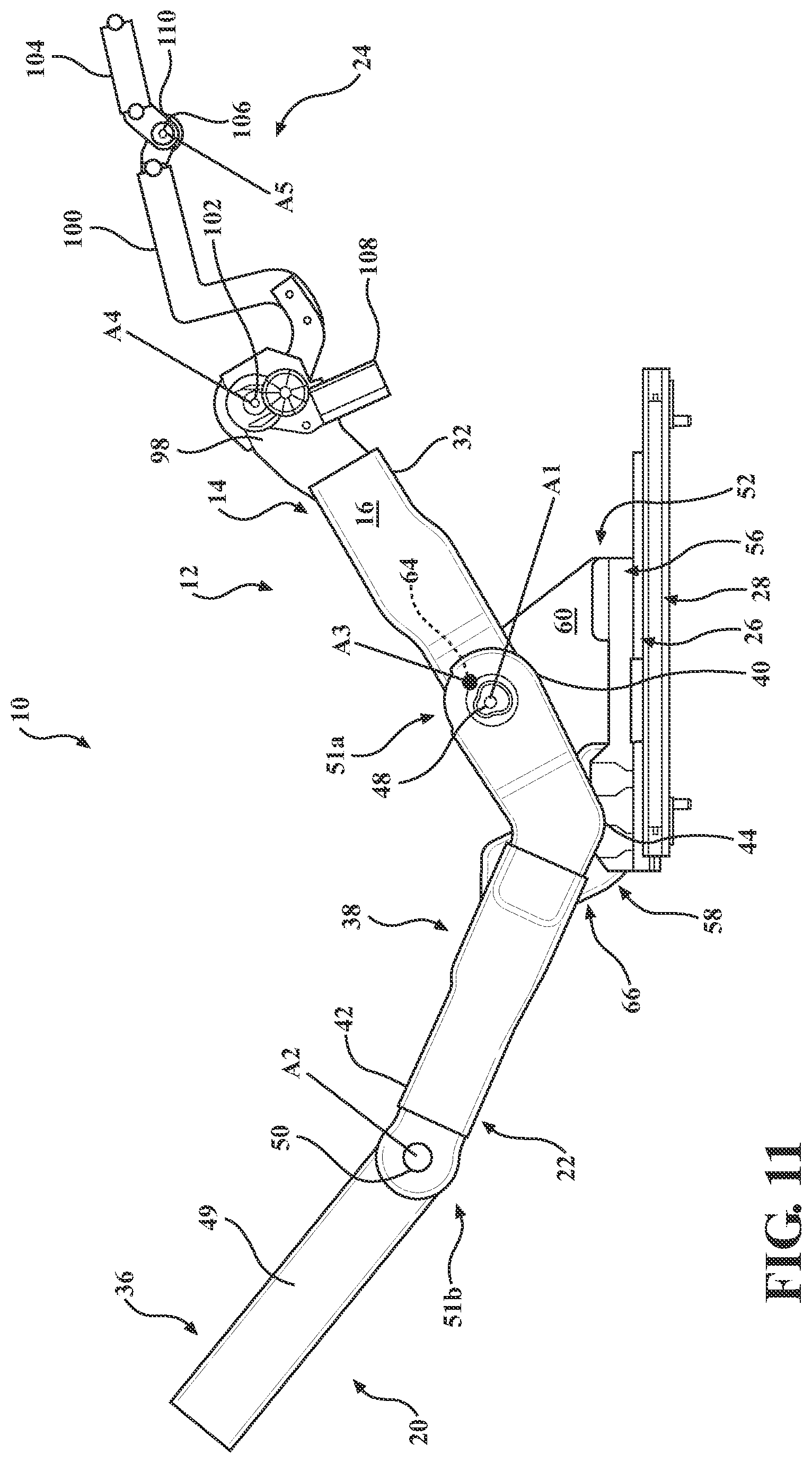 Patent US12325336 Figure 11 – Seat assembly with zero-gravity position