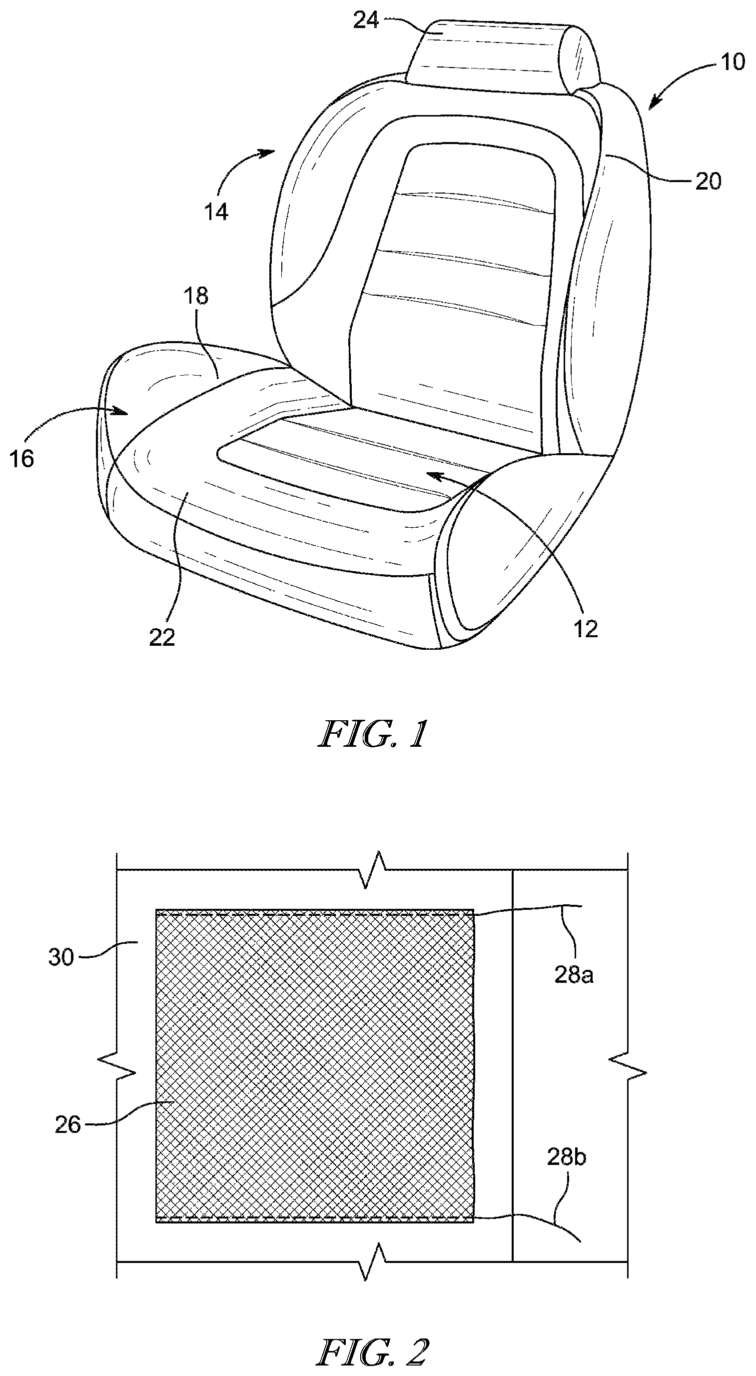 Patent US12325337 Figure 1 – Occupant support surface heater