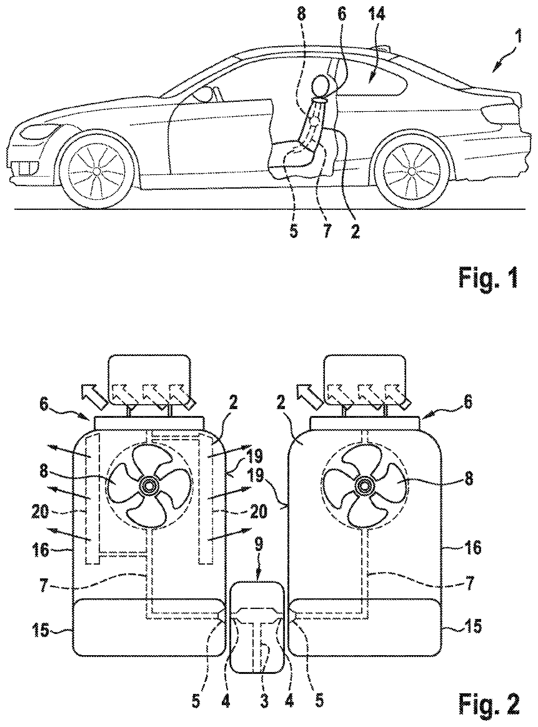 Patent US12325339 Figure 1 – Vehicle with extended ventilation