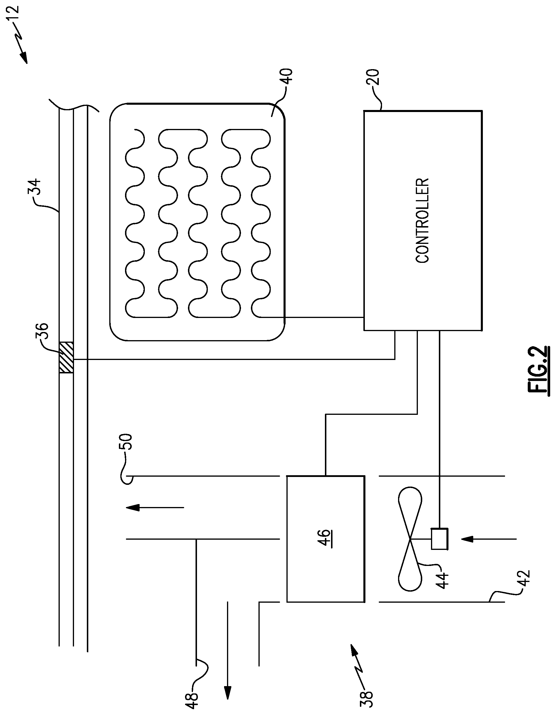 Patent US12325340 Figure 2 – Automatic seat thermal comfort control system and method