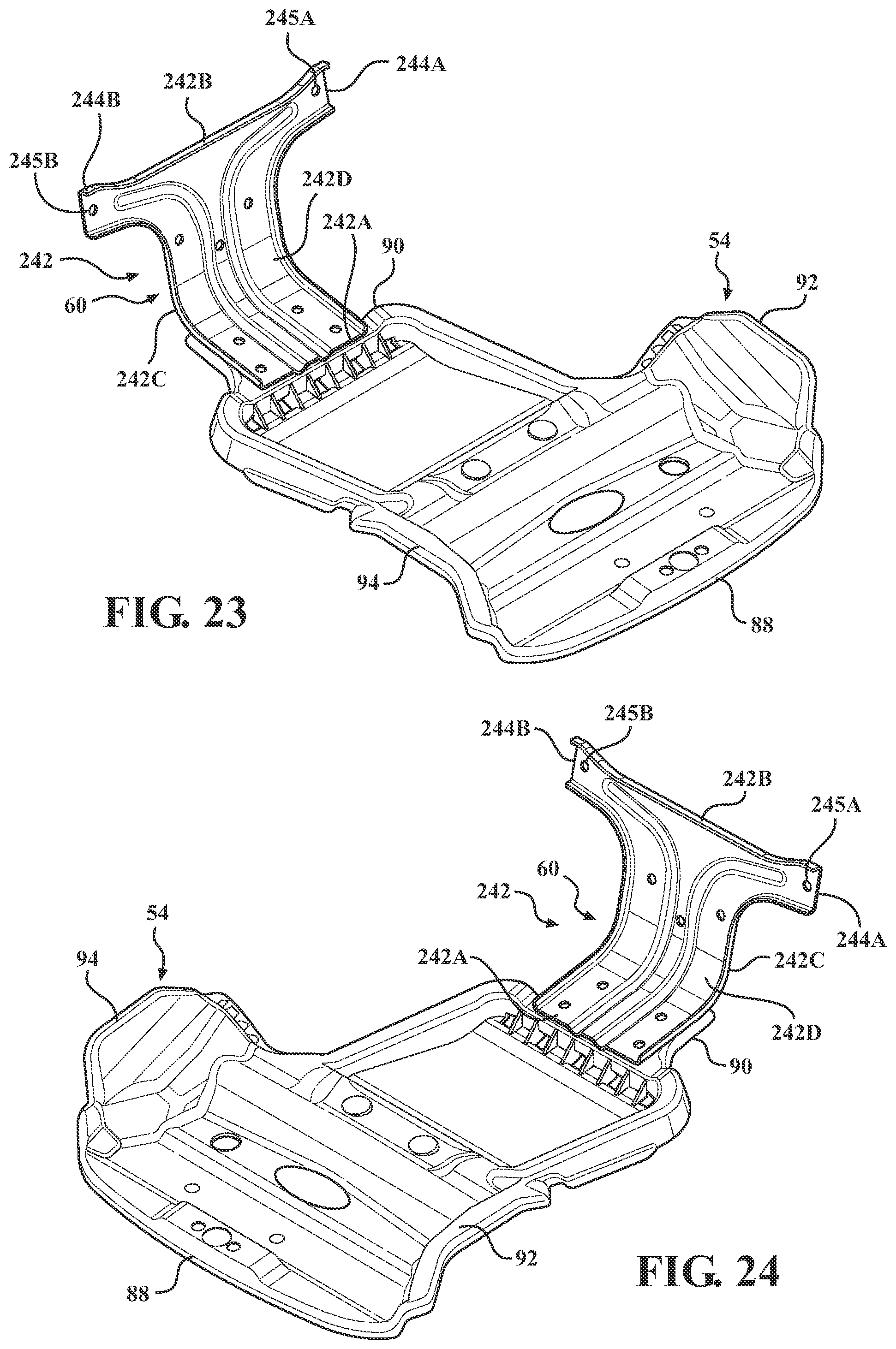 Patent US12325341 Figure 18 – Seat assemblies having fixed frames and movable seat cushions and movable seat backs with power lumbar mechanisms, tilt mechanisms, and heating/cooling mechanisms