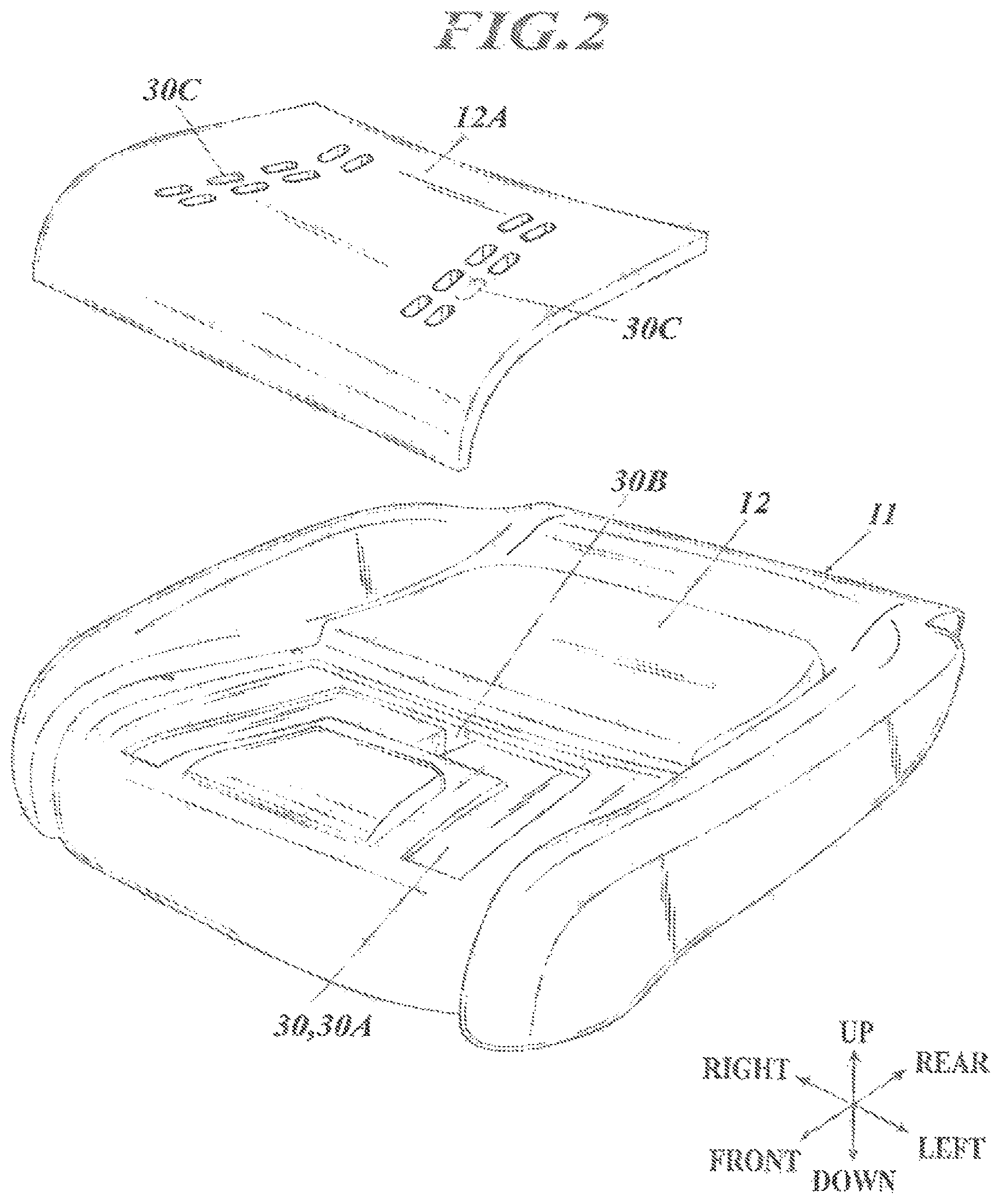 Patent US12325343 Figure 2 – Sensor disposition structure in seat