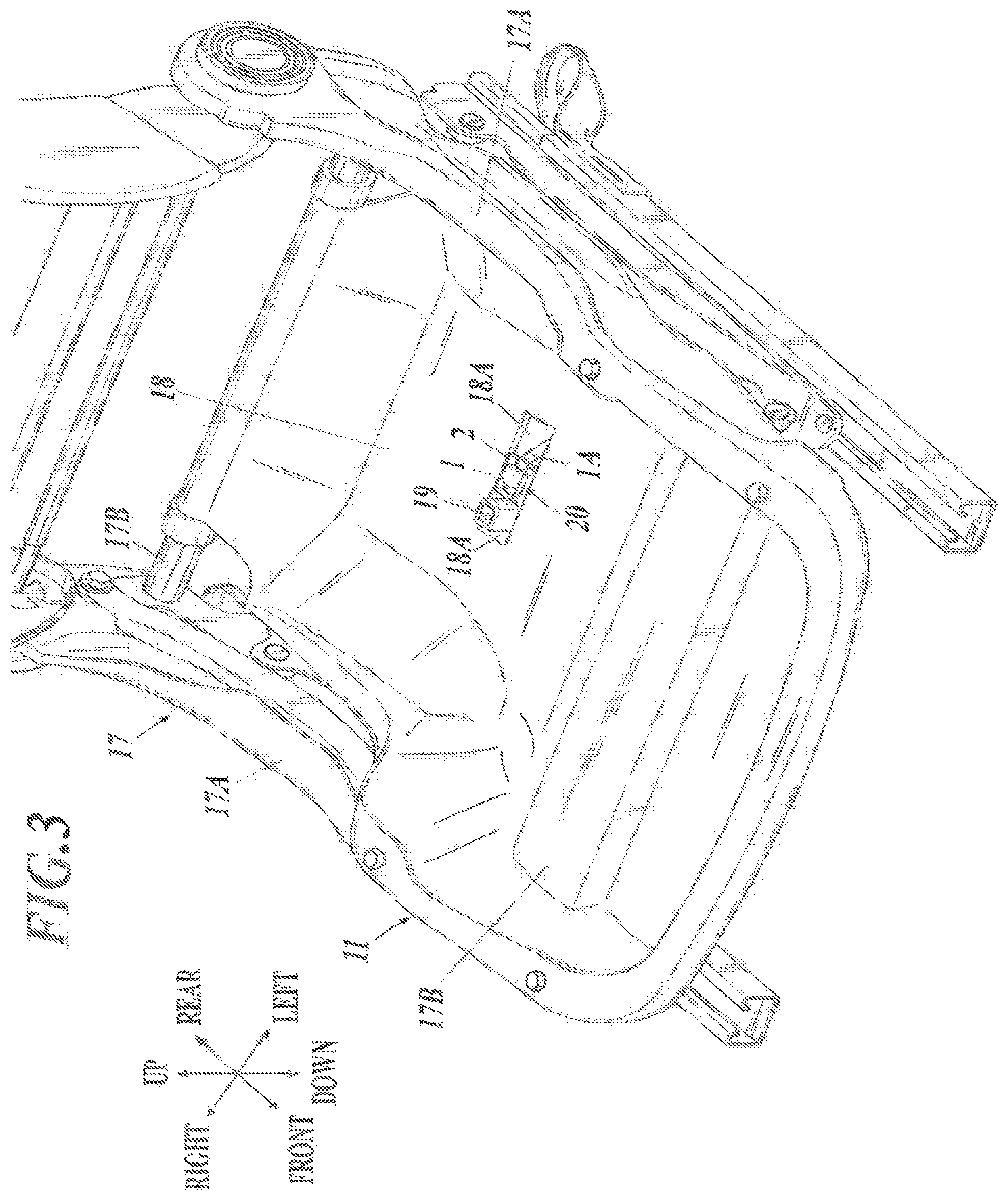 Patent US12325343 Figure 3 – Sensor disposition structure in seat