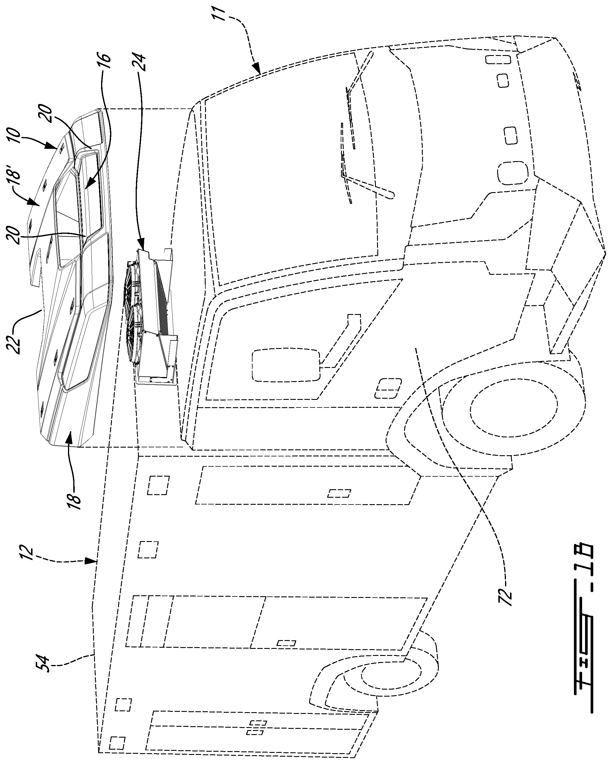 Patent US12325348 Figure 2 – Emergency lights assembly for emergency vehicles provided with an air conditioning unit