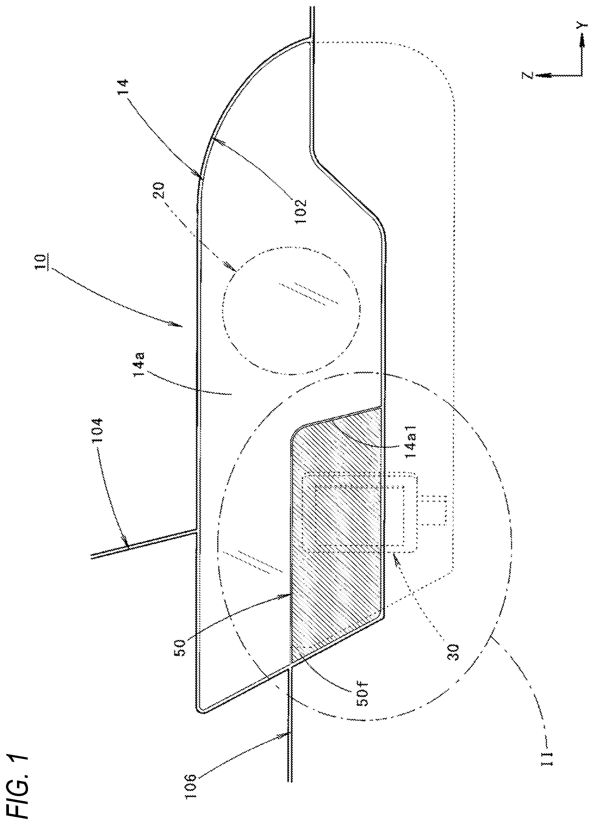 Patent US12325350 Figure 1 – Vehicular lamp