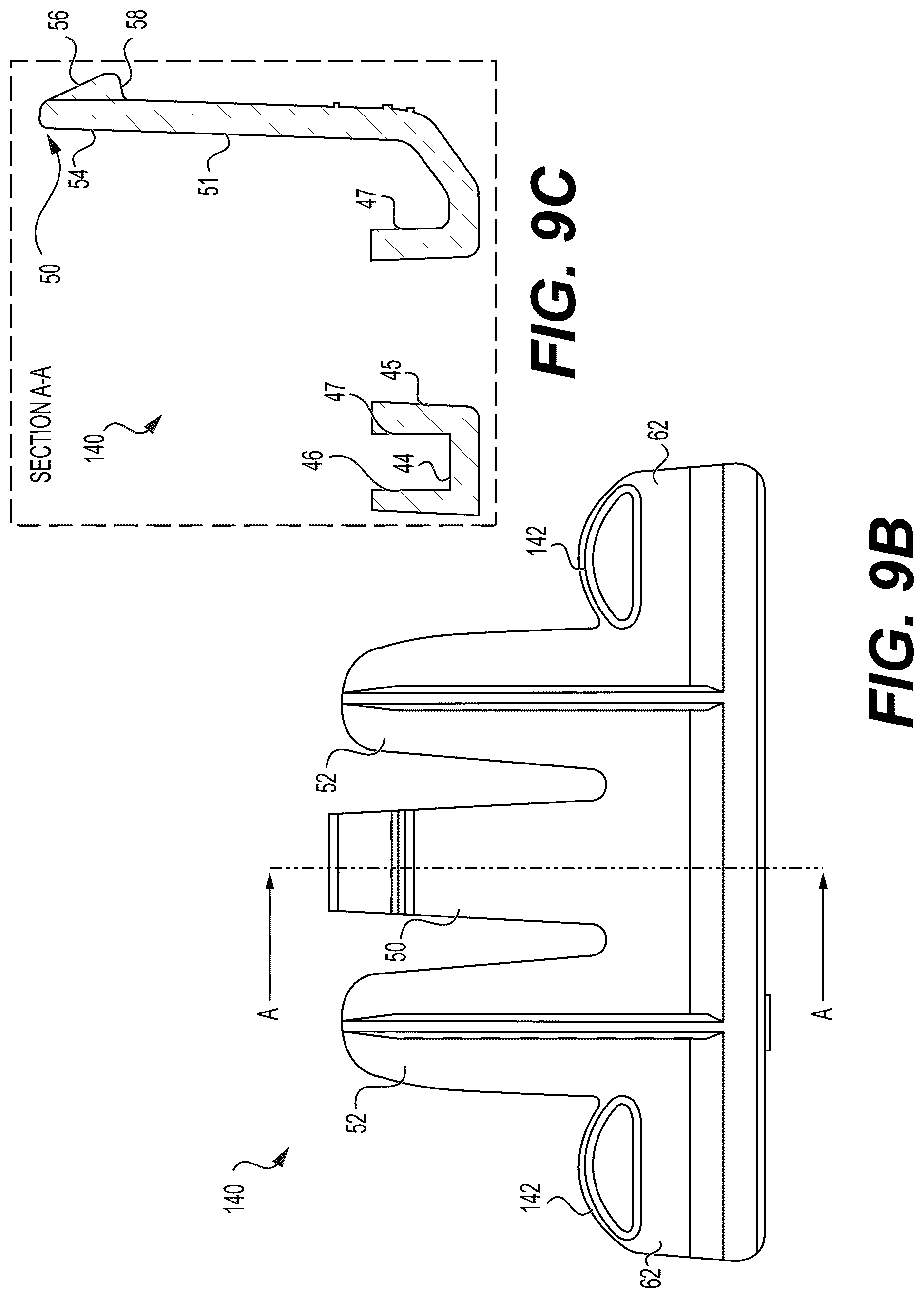 Patent US12325351 Figure 9 – Headlight assembly with releasable bracket for pedestrian protection (PedPro)