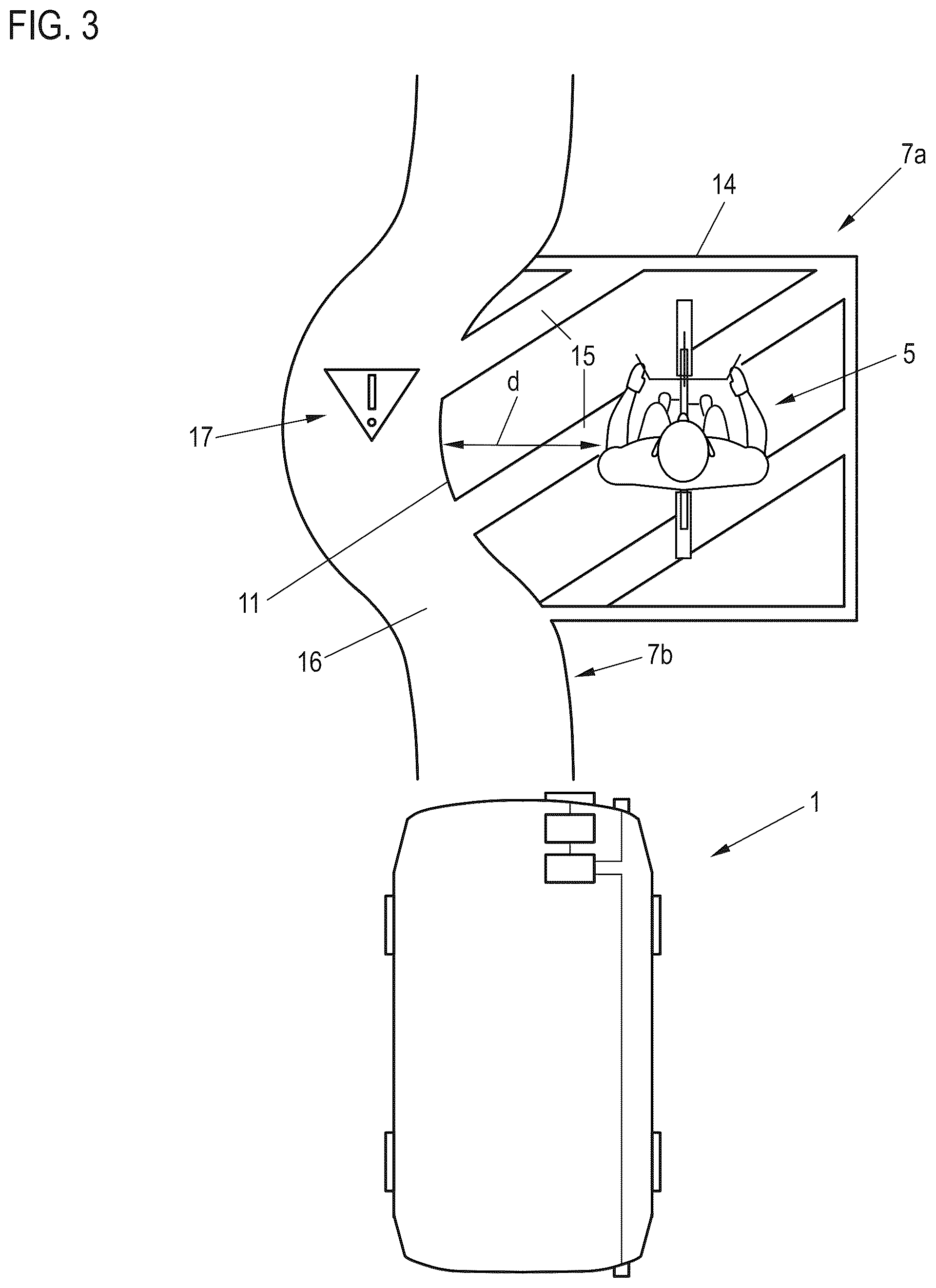 Patent US12325355 Figure 3 – Motor vehicle and method for guiding such a motor vehicle