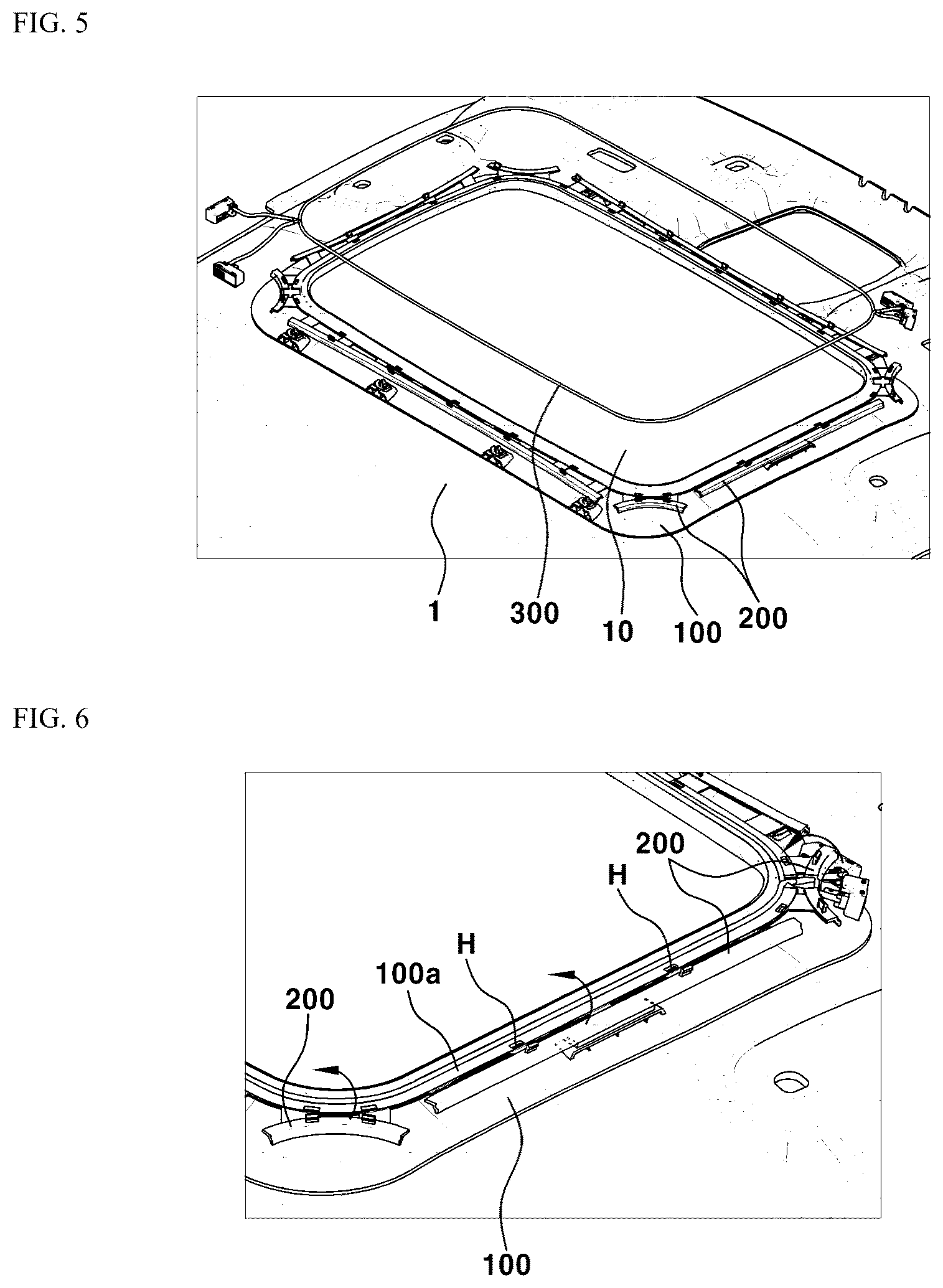 Patent US12325356 Figure 4 – Injection bracket device applied to roof opening for vehicle