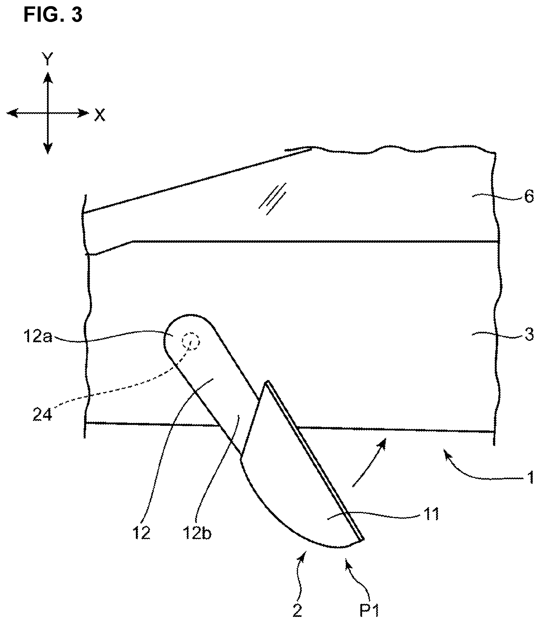 Patent US12325359 Figure 3 – Door mirror structure
