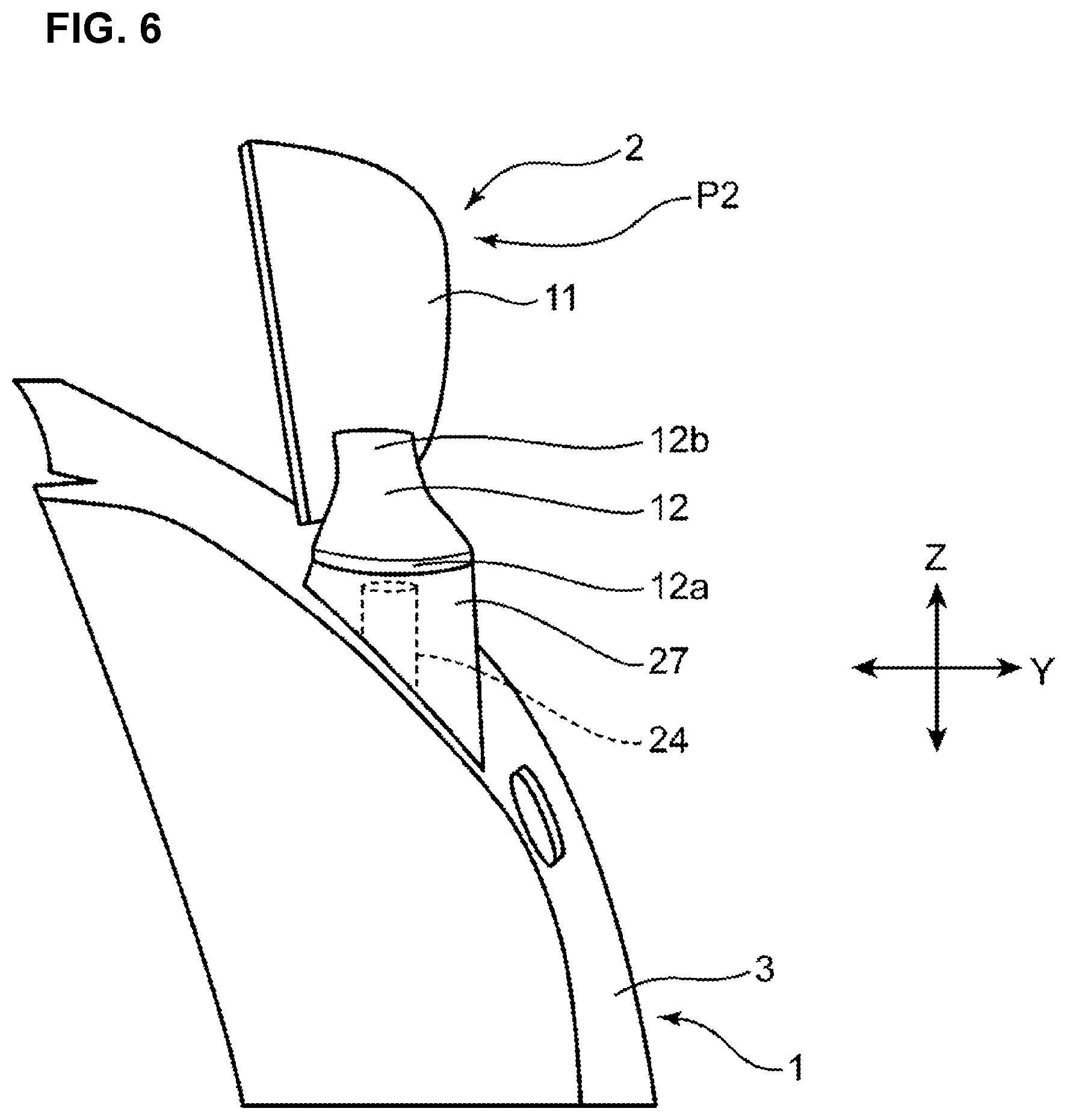 Patent US12325359 Figure 6 – Door mirror structure