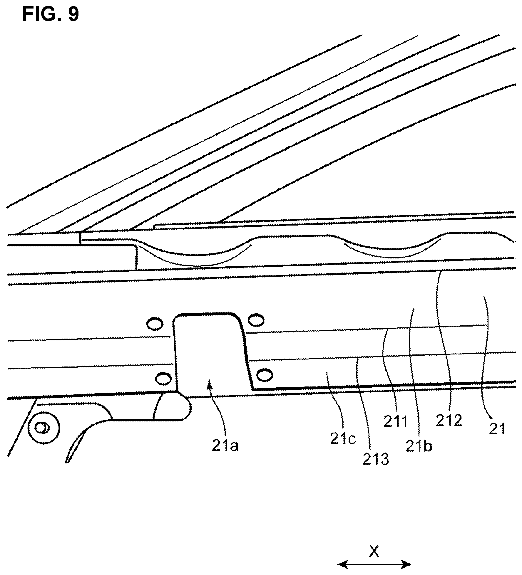 Patent US12325359 Figure 9 – Door mirror structure