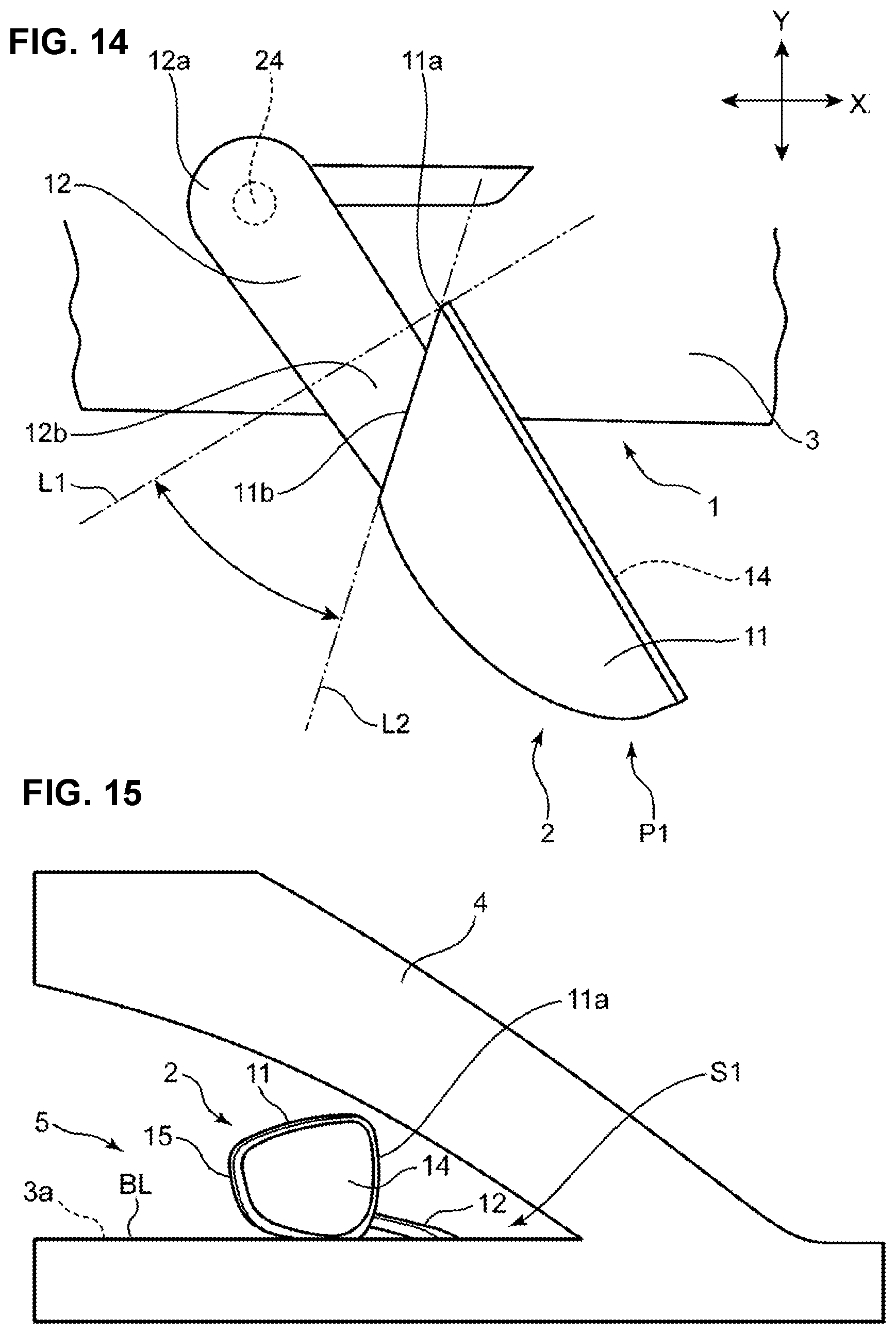 Patent US12325359 Figure 14 – Door mirror structure