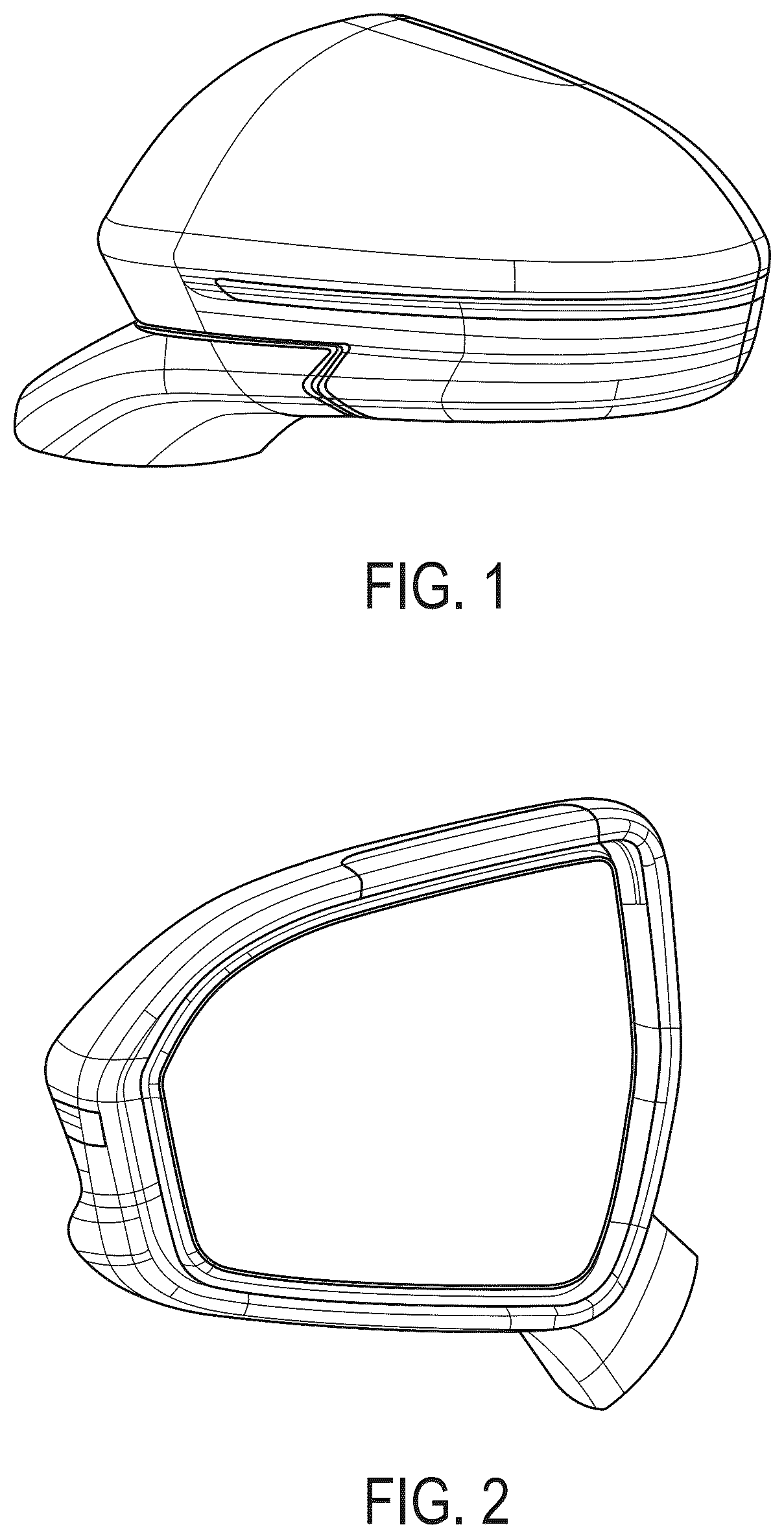 Patent US12325360 Figure 1 – Vehicle exterior rearview mirror system with light module