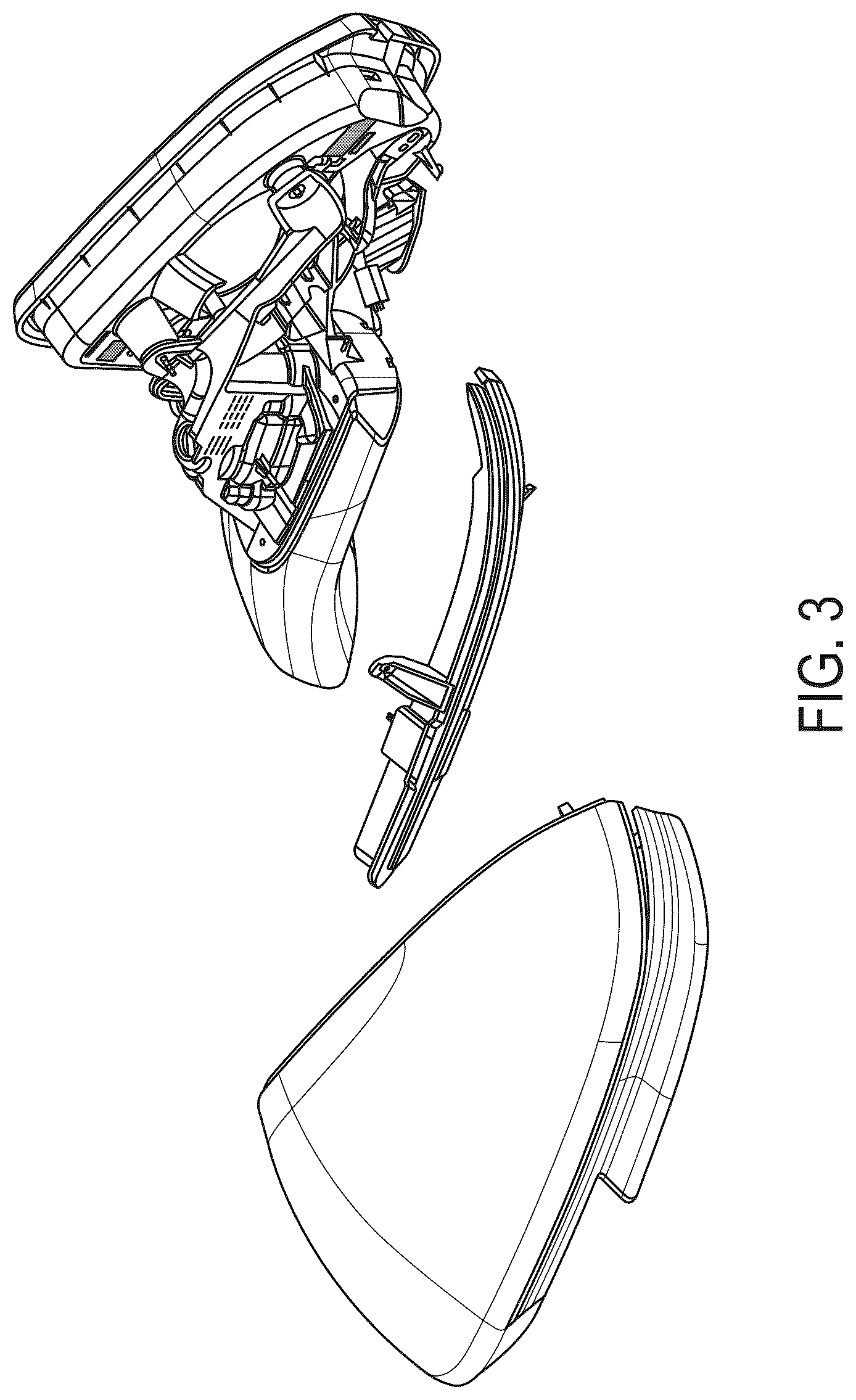 Patent US12325360 Figure 2 – Vehicle exterior rearview mirror system with light module