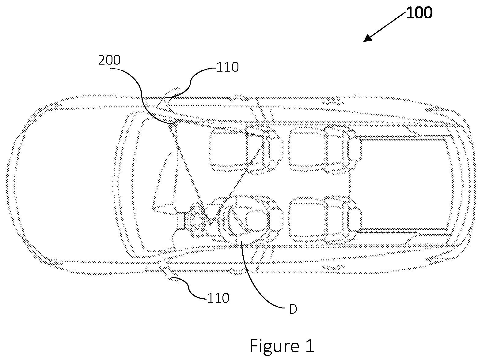 Patent US12325362 Figure 1 – Display system, vehicle and method