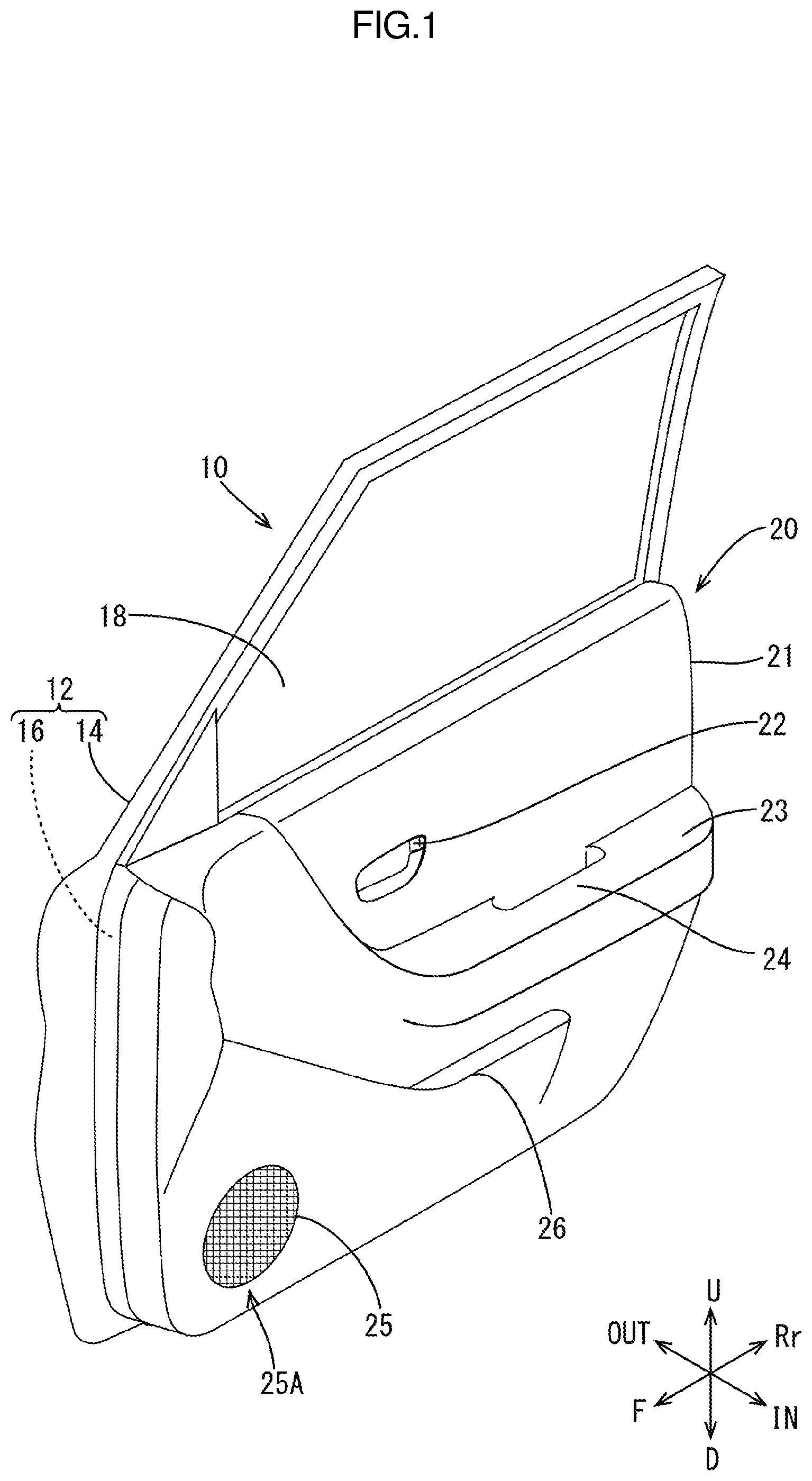 Patent US12325365 Figure 1 – Vehicular interior component