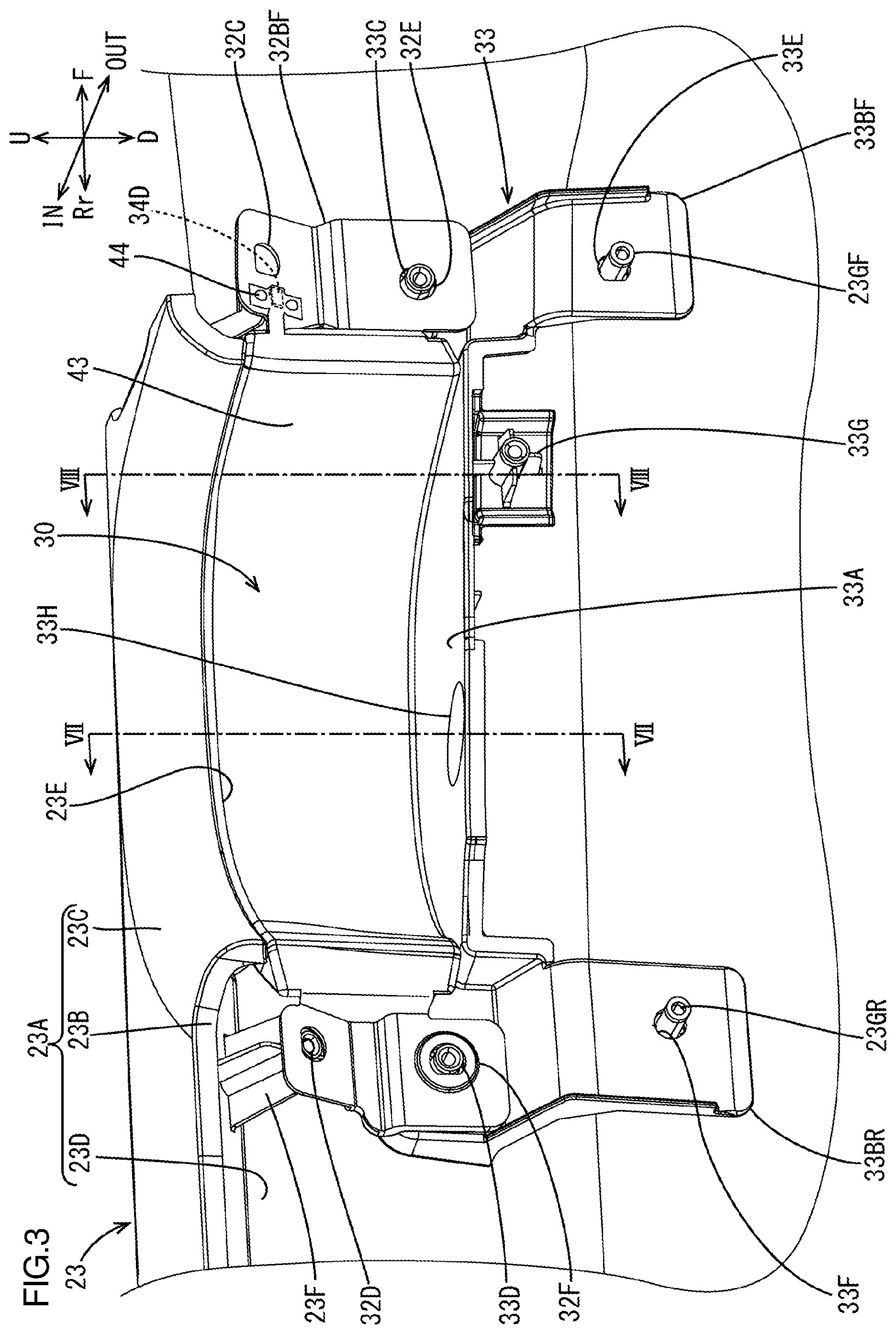 Patent US12325365 Figure 3 – Vehicular interior component