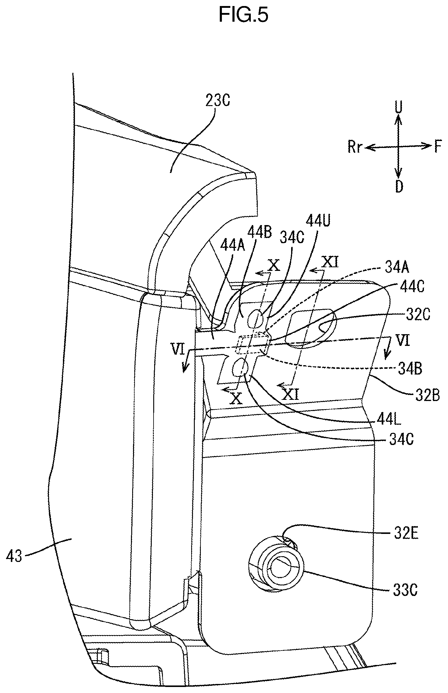 Patent US12325365 Figure 5 – Vehicular interior component