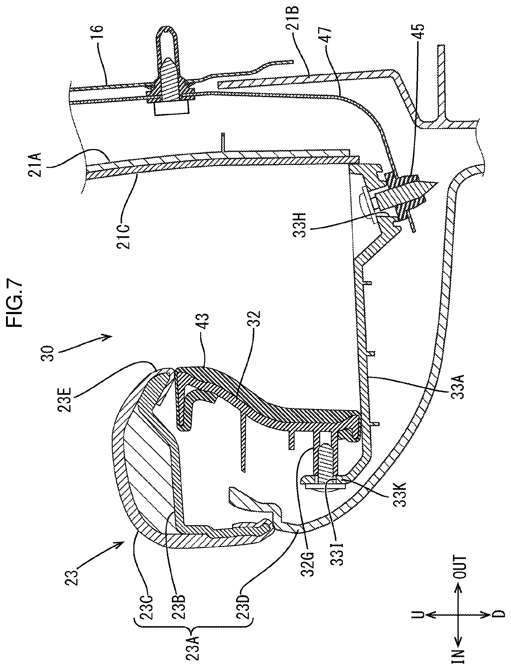 Patent US12325365 Figure 7 – Vehicular interior component