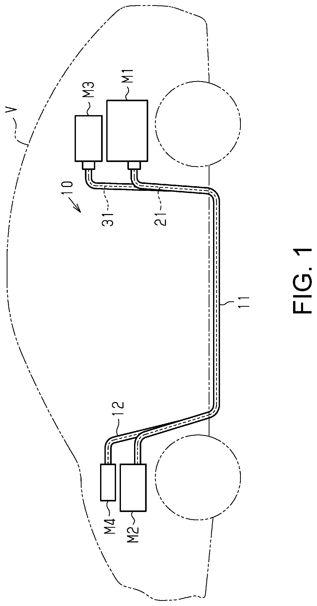 Patent US12325366 — Composite wire harness — Figure 1