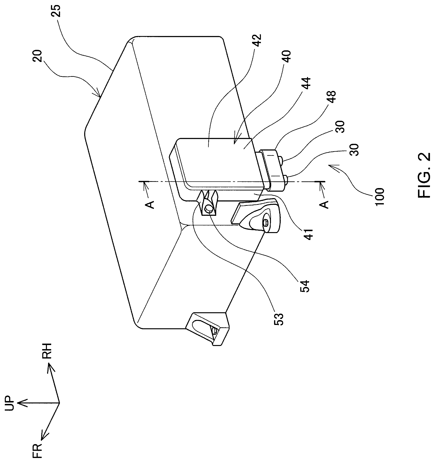 Patent US12325367 Figure 2 – High-voltage cable connection structure