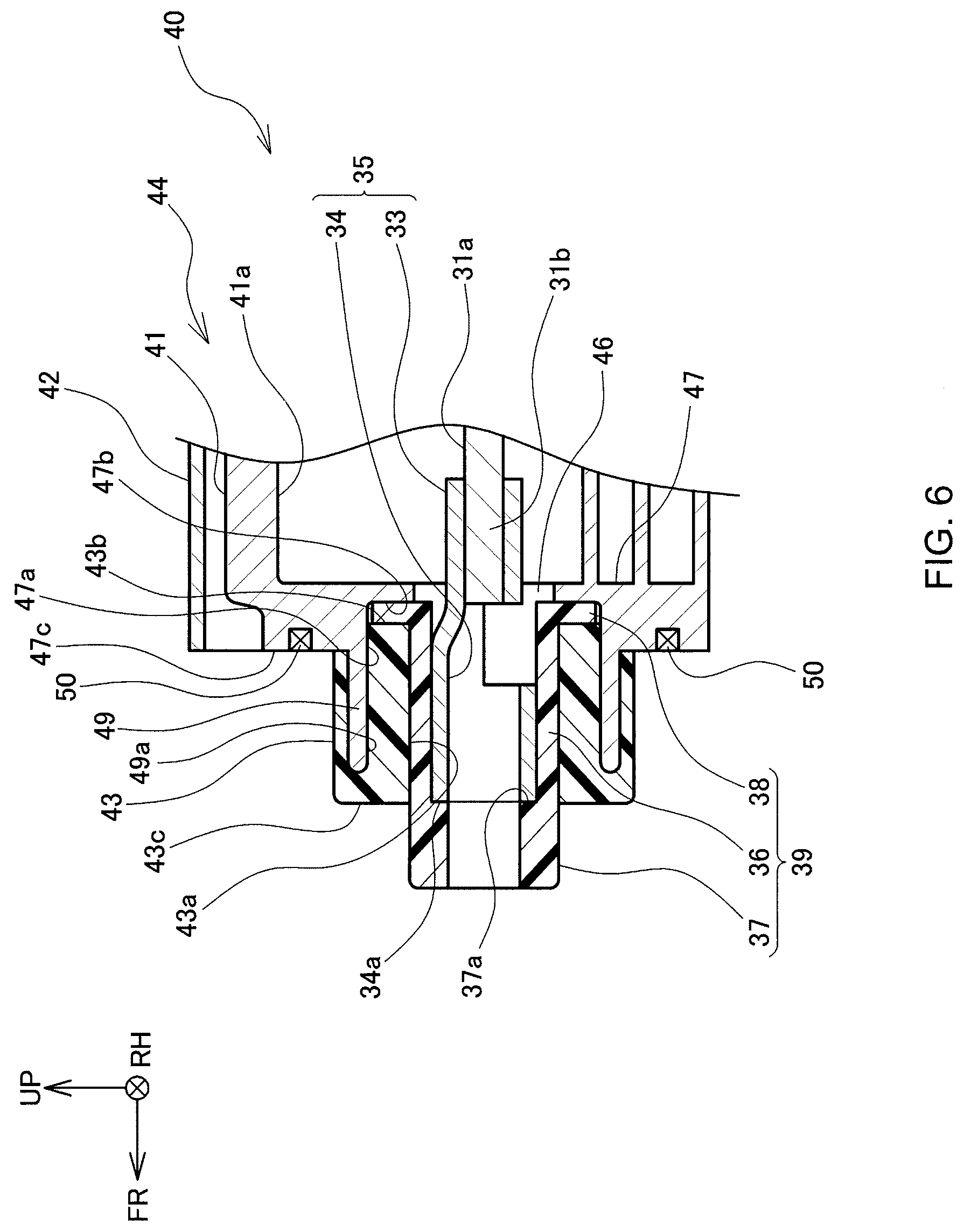 Patent US12325367 Figure 6 – High-voltage cable connection structure