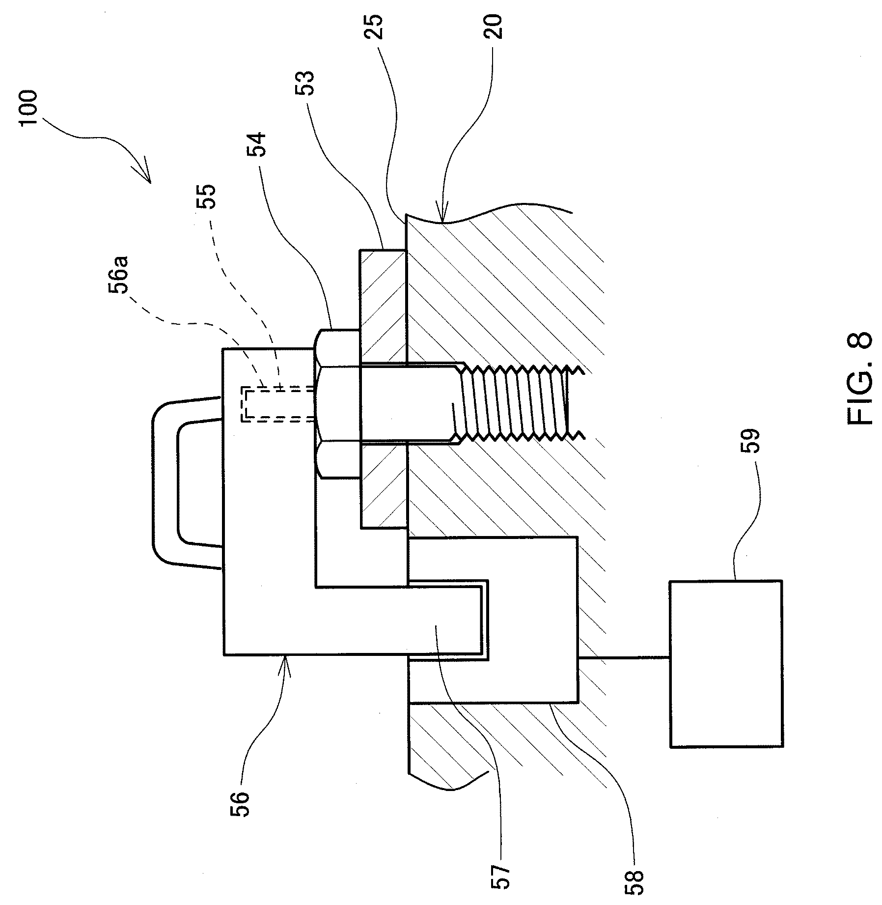 Patent US12325367 Figure 8 – High-voltage cable connection structure