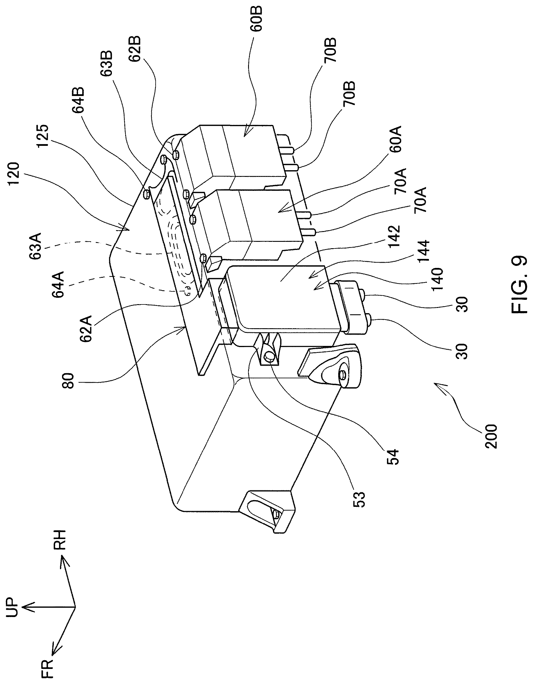 Patent US12325367 Figure 9 – High-voltage cable connection structure