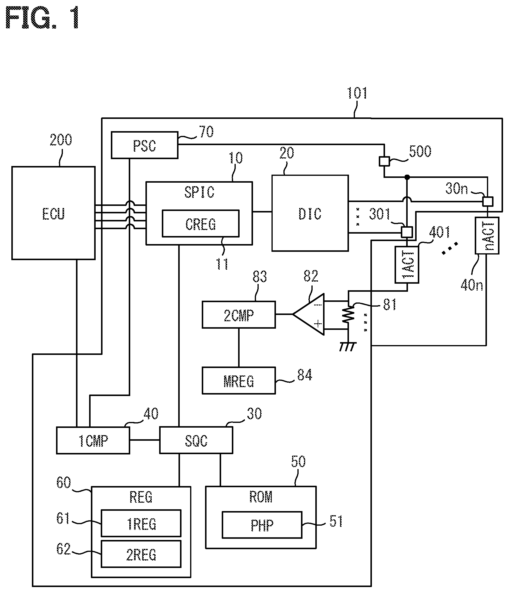 Patent US12325368 Figure 1 – Drive circuit for controlling conduction states of multiple loads
