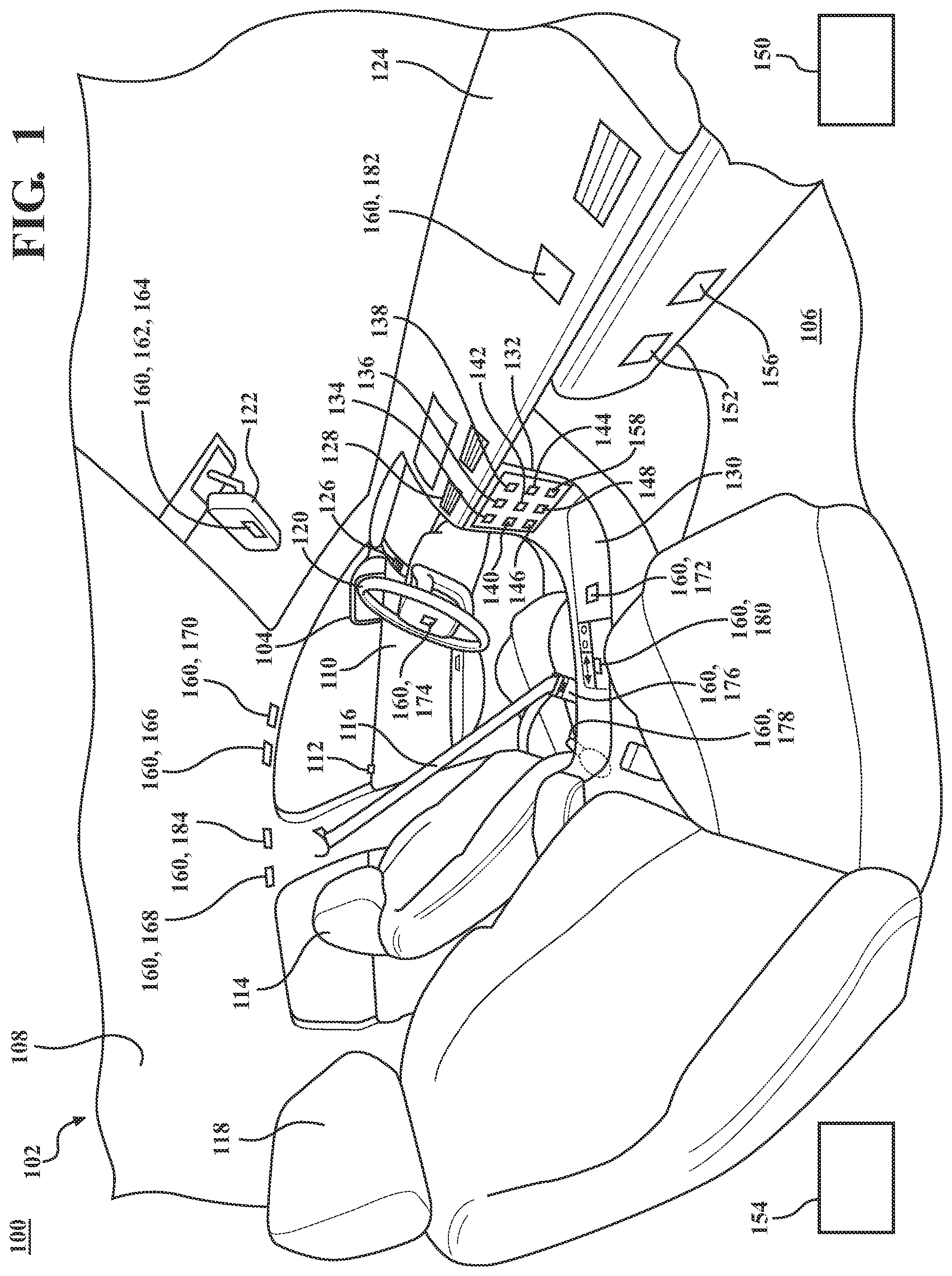 Patent US12325370 Figure 1 – Determining an identification of an occupant within a vehicle