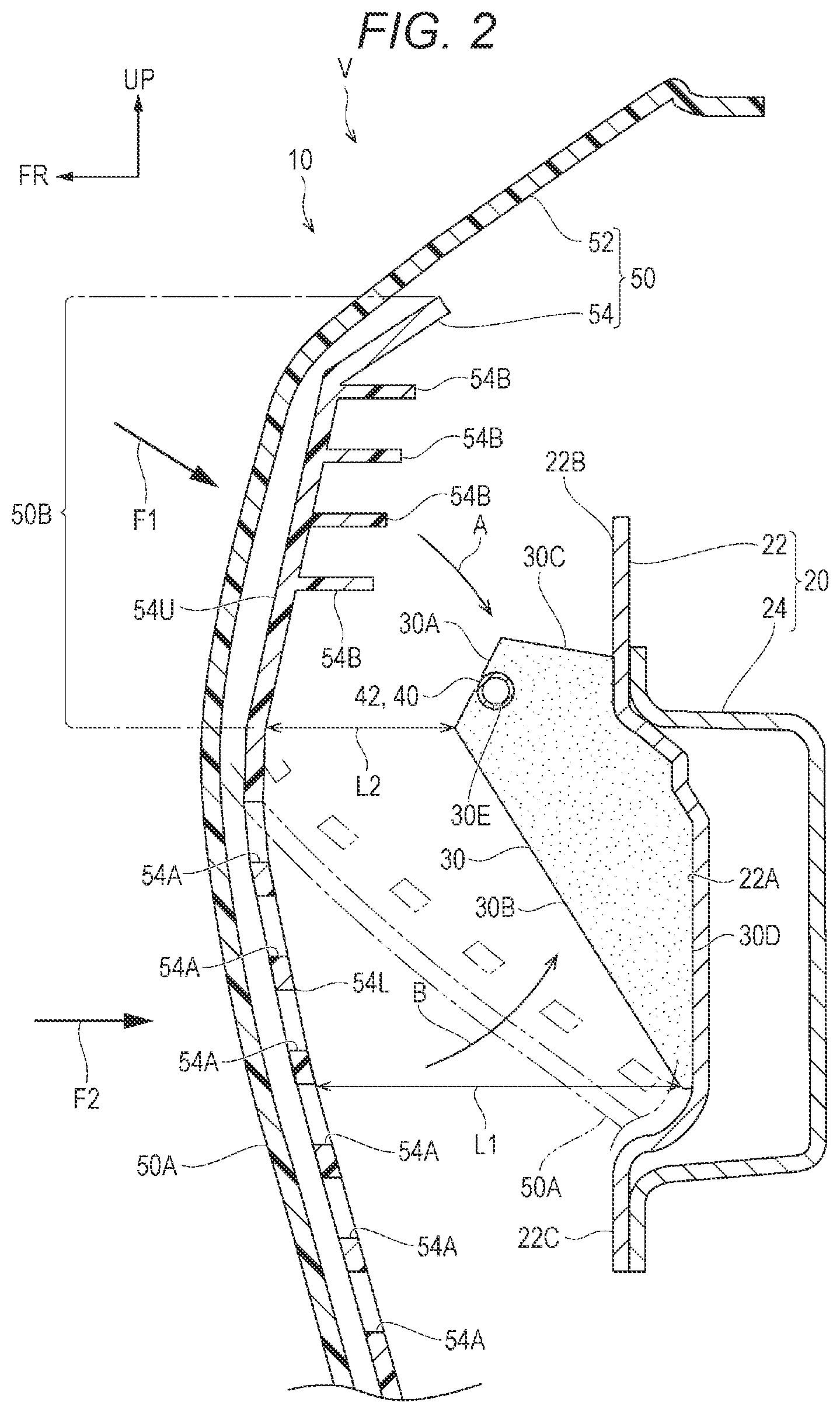 Patent US12325372 Figure 2 – Collision detection apparatus
