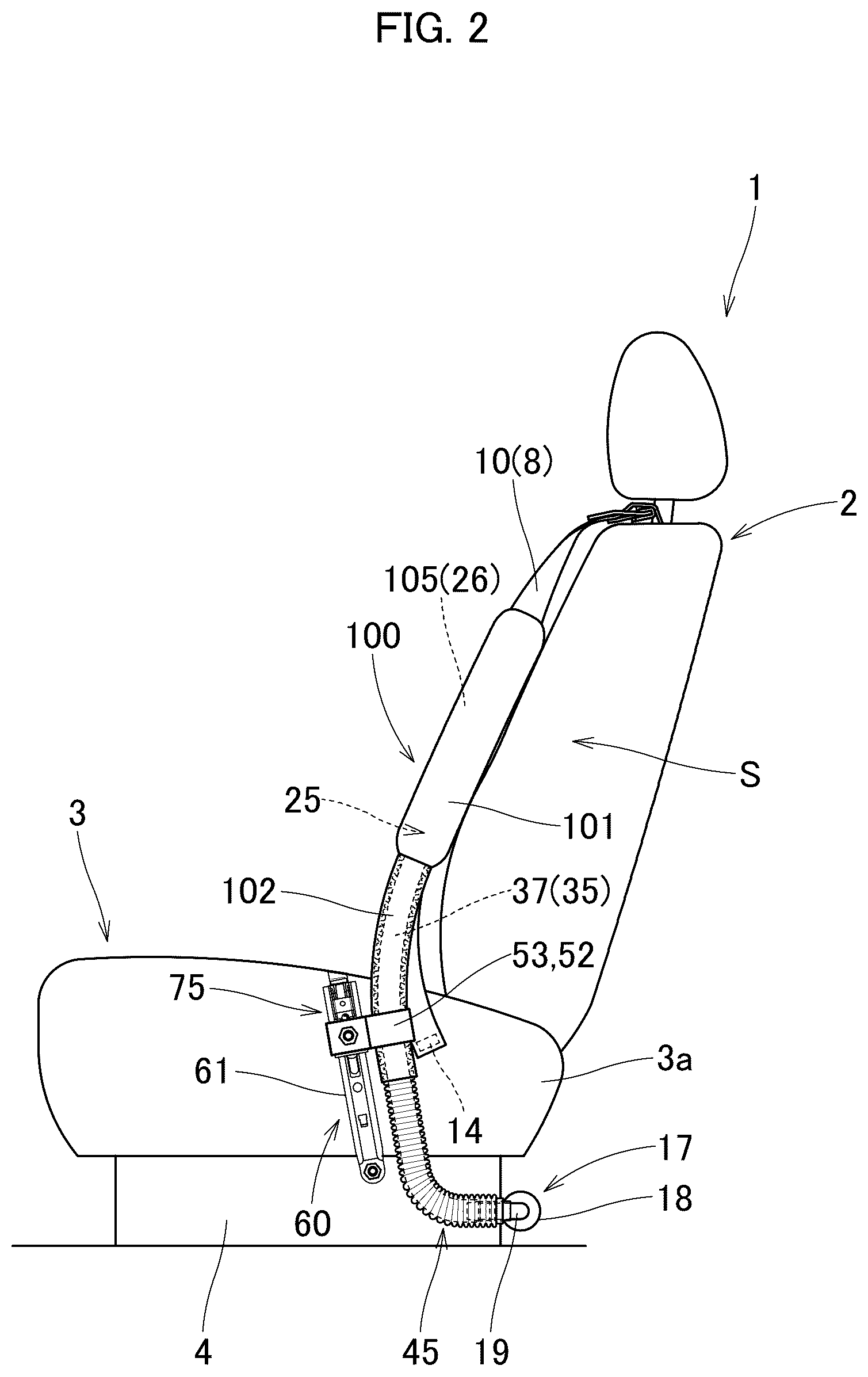 Patent US12325377 Figure 2 – Occupant protection device