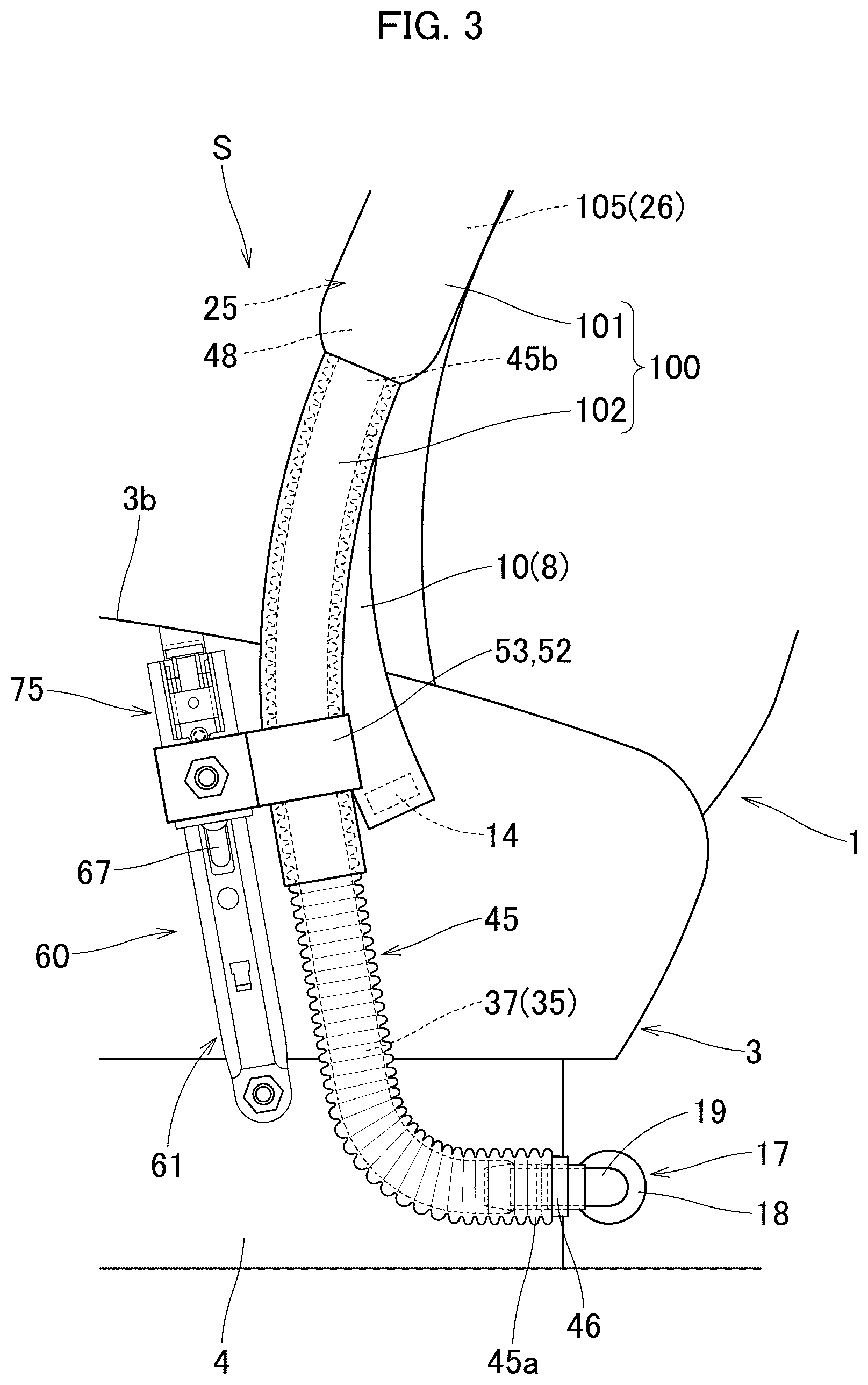 Patent US12325377 Figure 3 – Occupant protection device