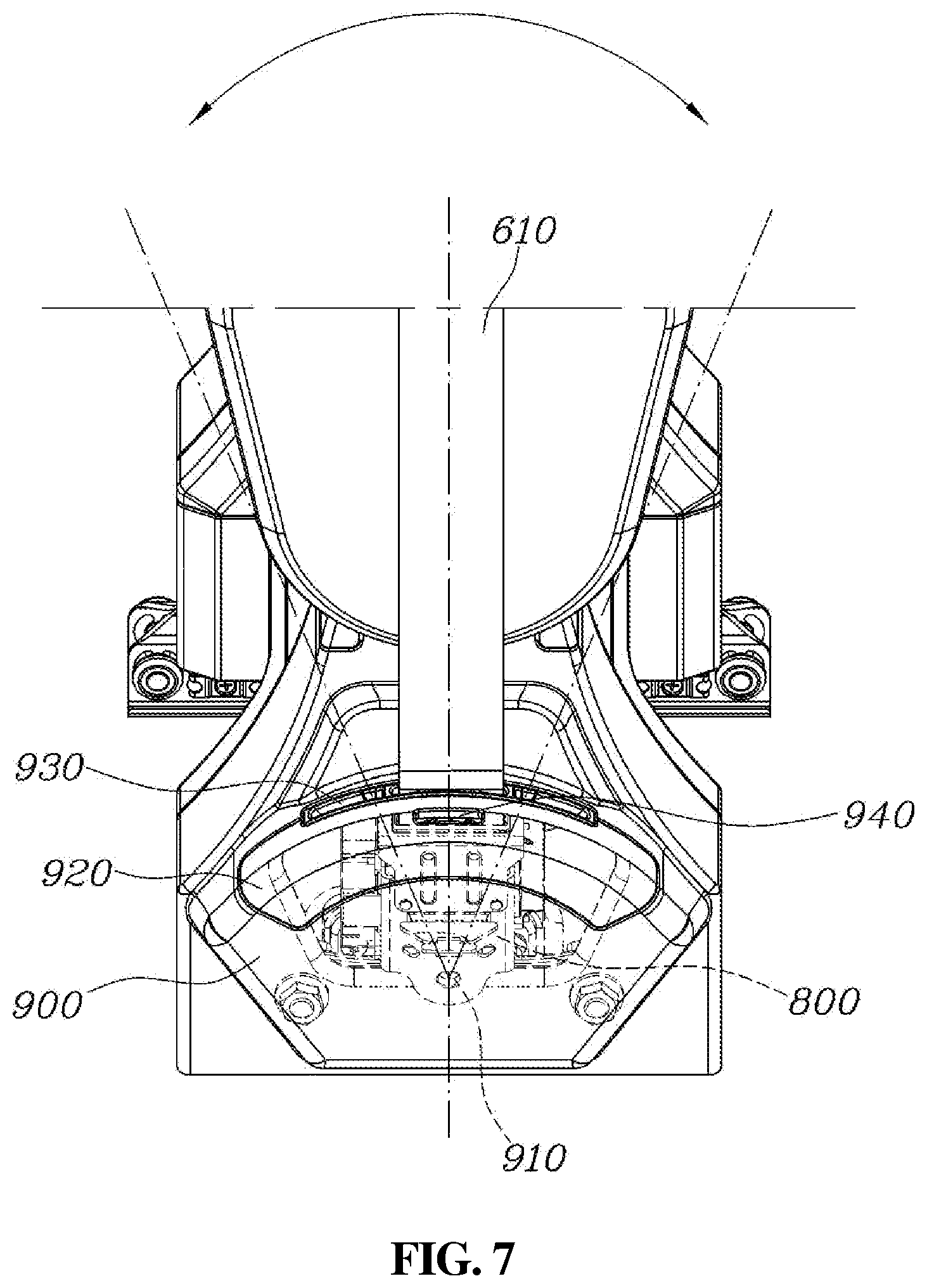 Patent US12325379 Figure 8 – Direction changeable seat with movable seatbelt fixing position for vehicle