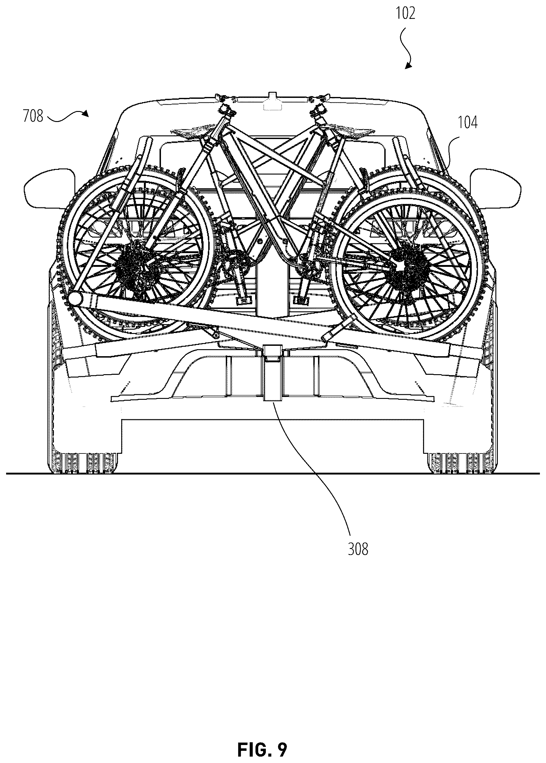 Patent US12325383 Figure 11 – Motorized rack for a vehicle