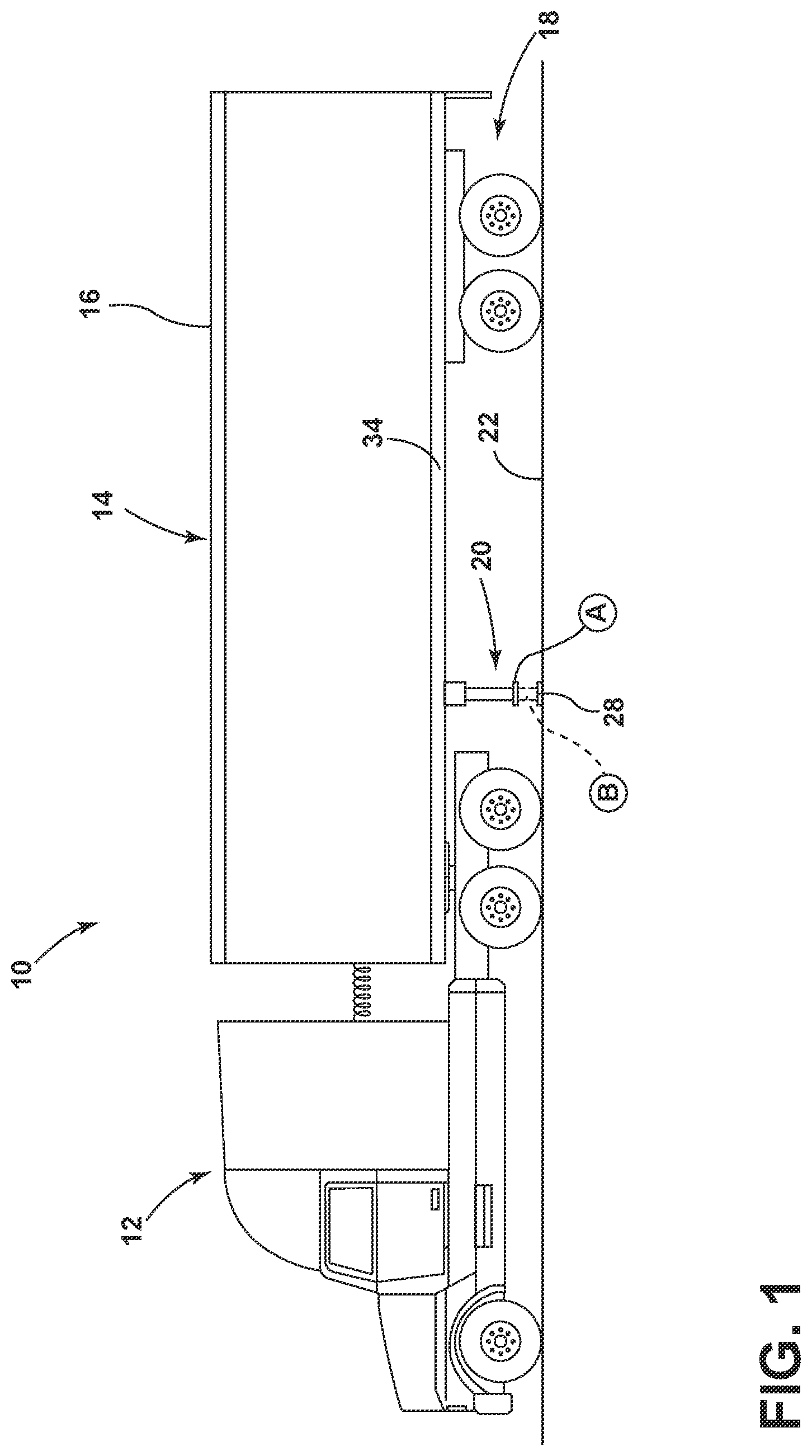 Patent US12325387 Figure 1 – Landing gear assembly
