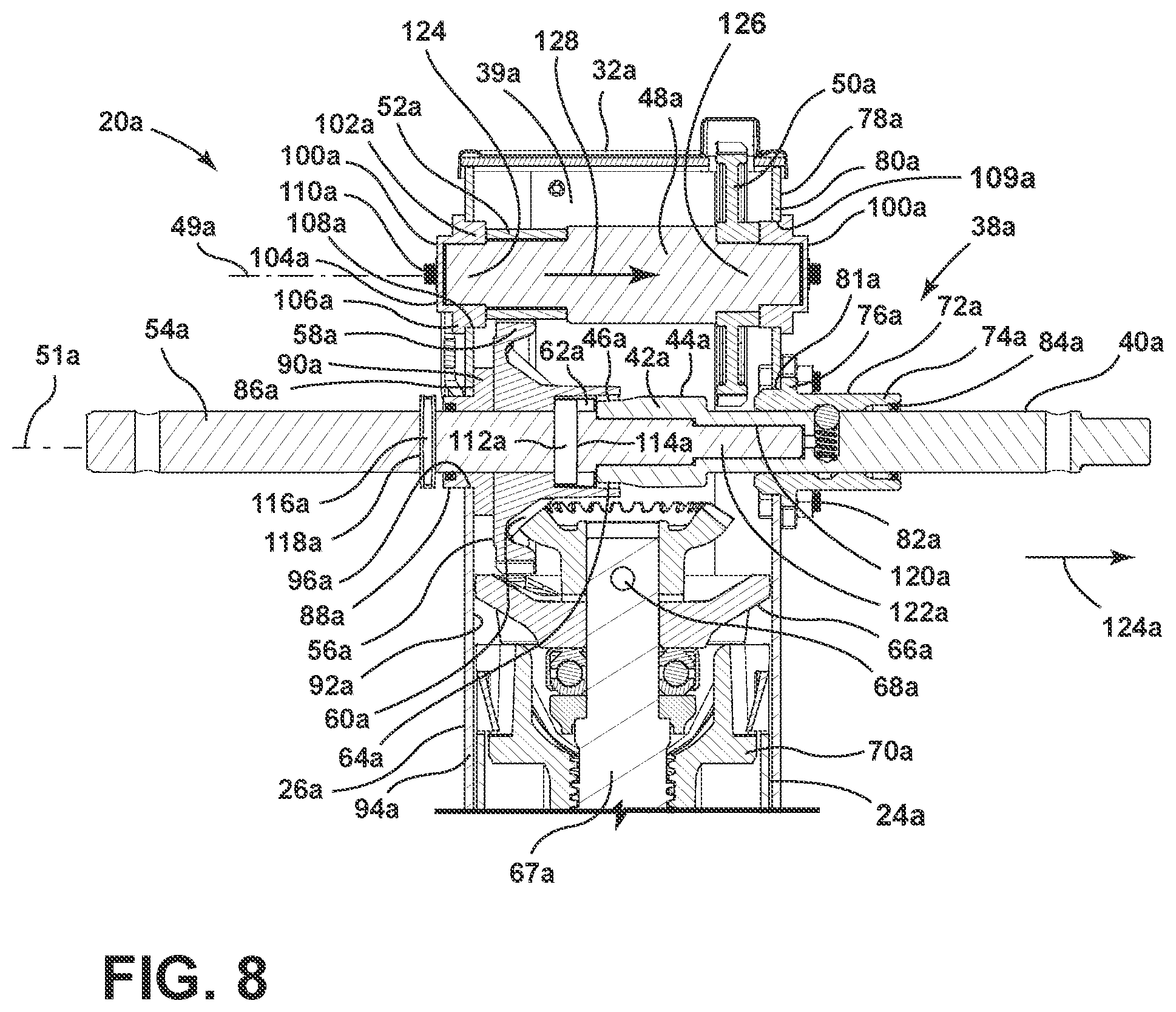 Patent US12325387 Figure 8 – Landing gear assembly