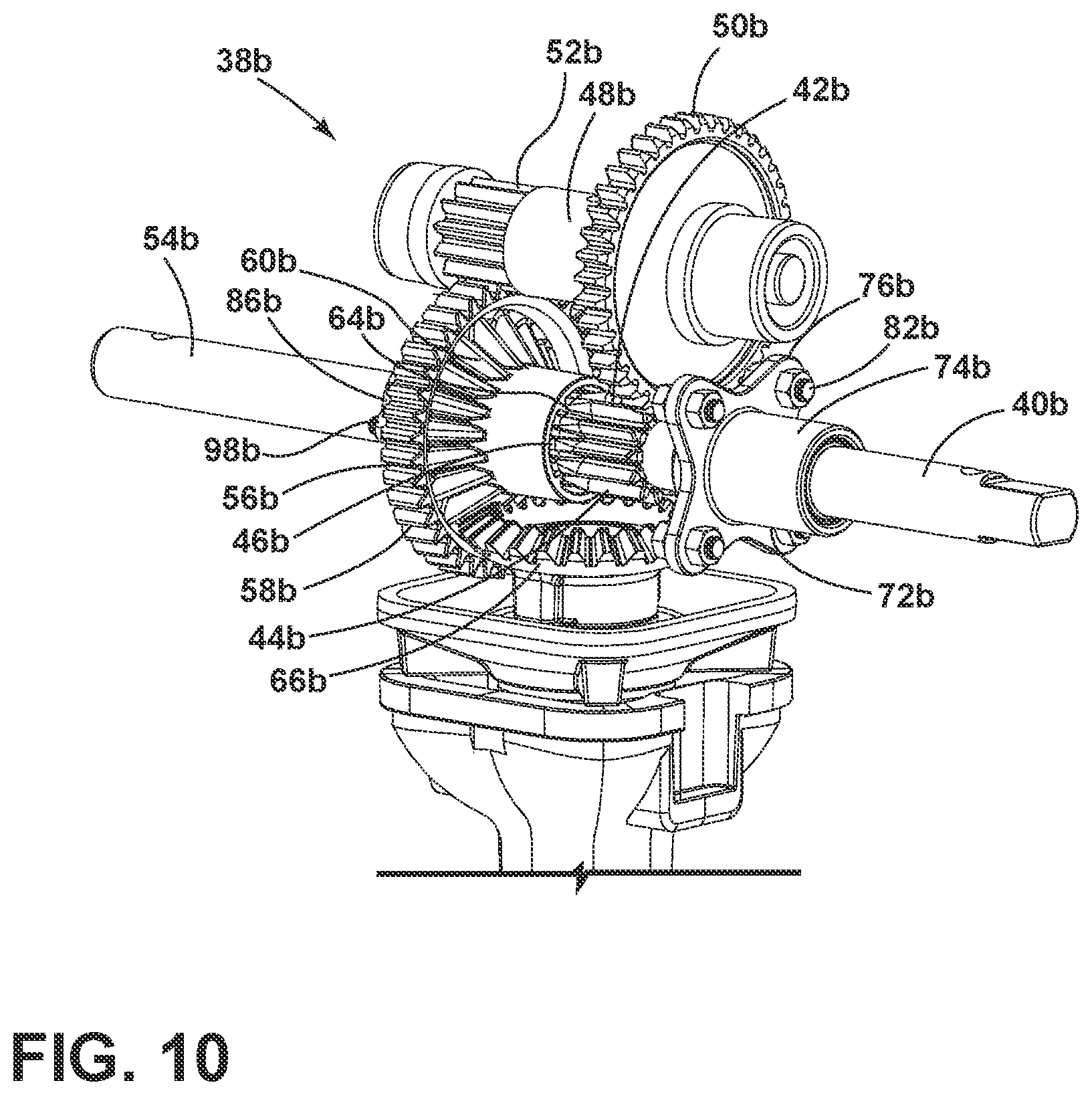 Patent US12325387 Figure 10 – Landing gear assembly