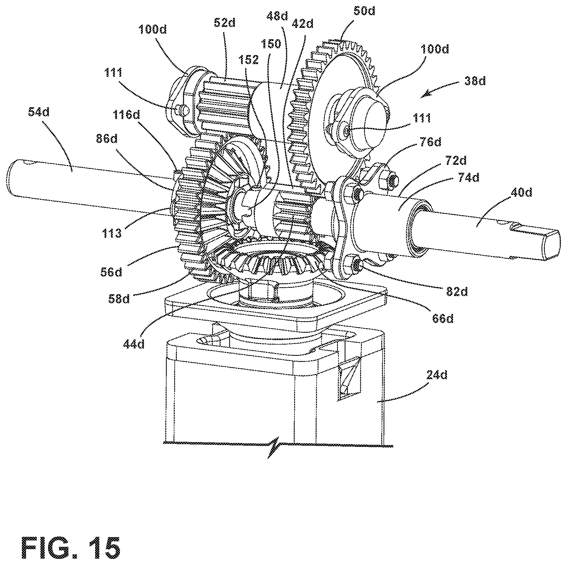Patent US12325387 Figure 15 – Landing gear assembly