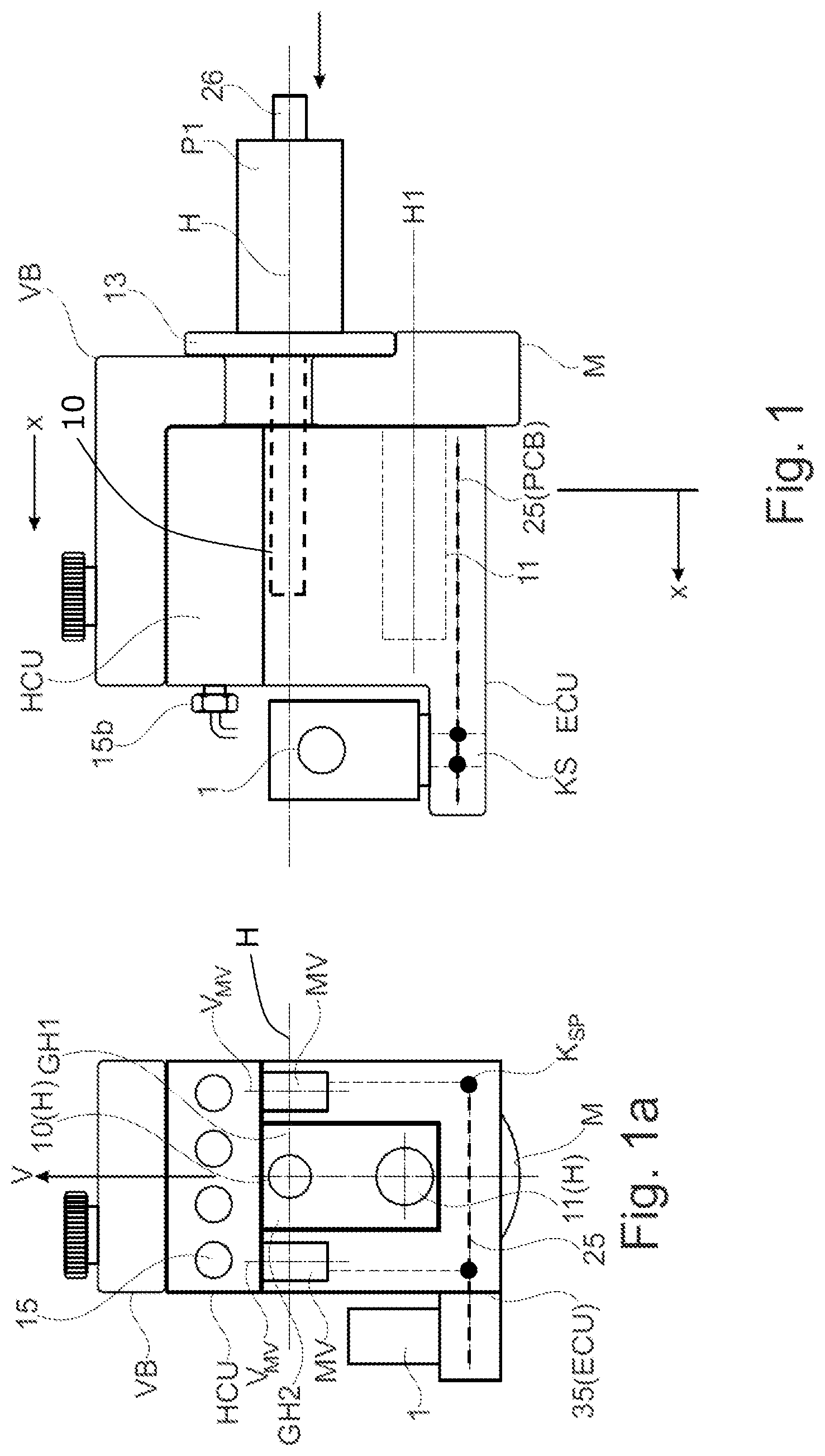 Patent US12325389 Figure 1 – Actuation device for a hydraulic actuation system, in particular a motor vehicle brake or an electrified clutch actuator, optionally with gear actuator