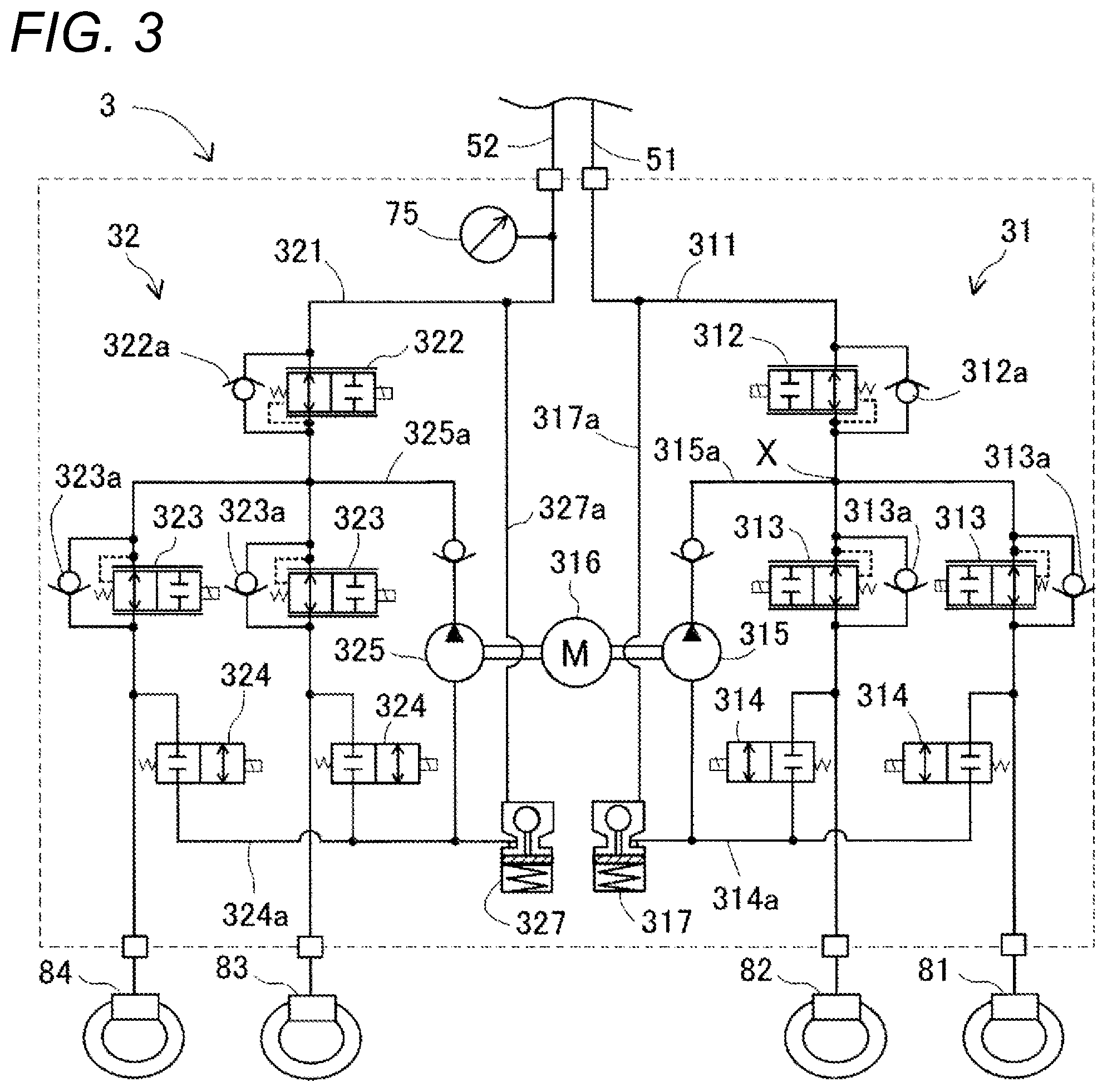 Patent US12325392 Figure 3 – Braking device for vehicle