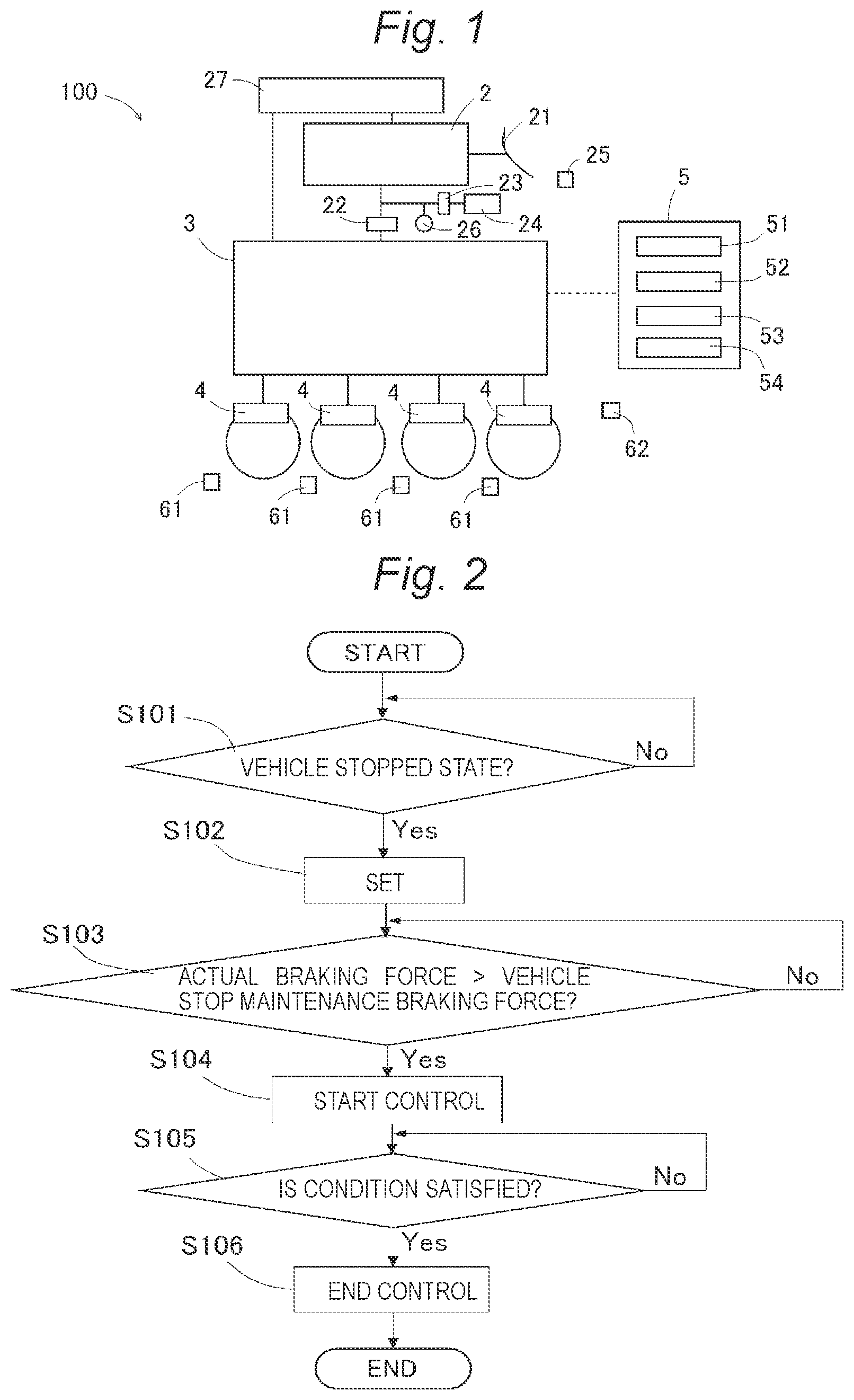 Patent US12325404 Figure 1 – Braking control device