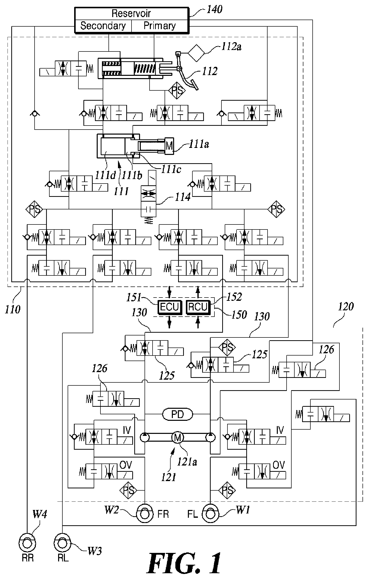 Patent US12325405 — Electronic brake for vehicle and control method therefor — Figure 1