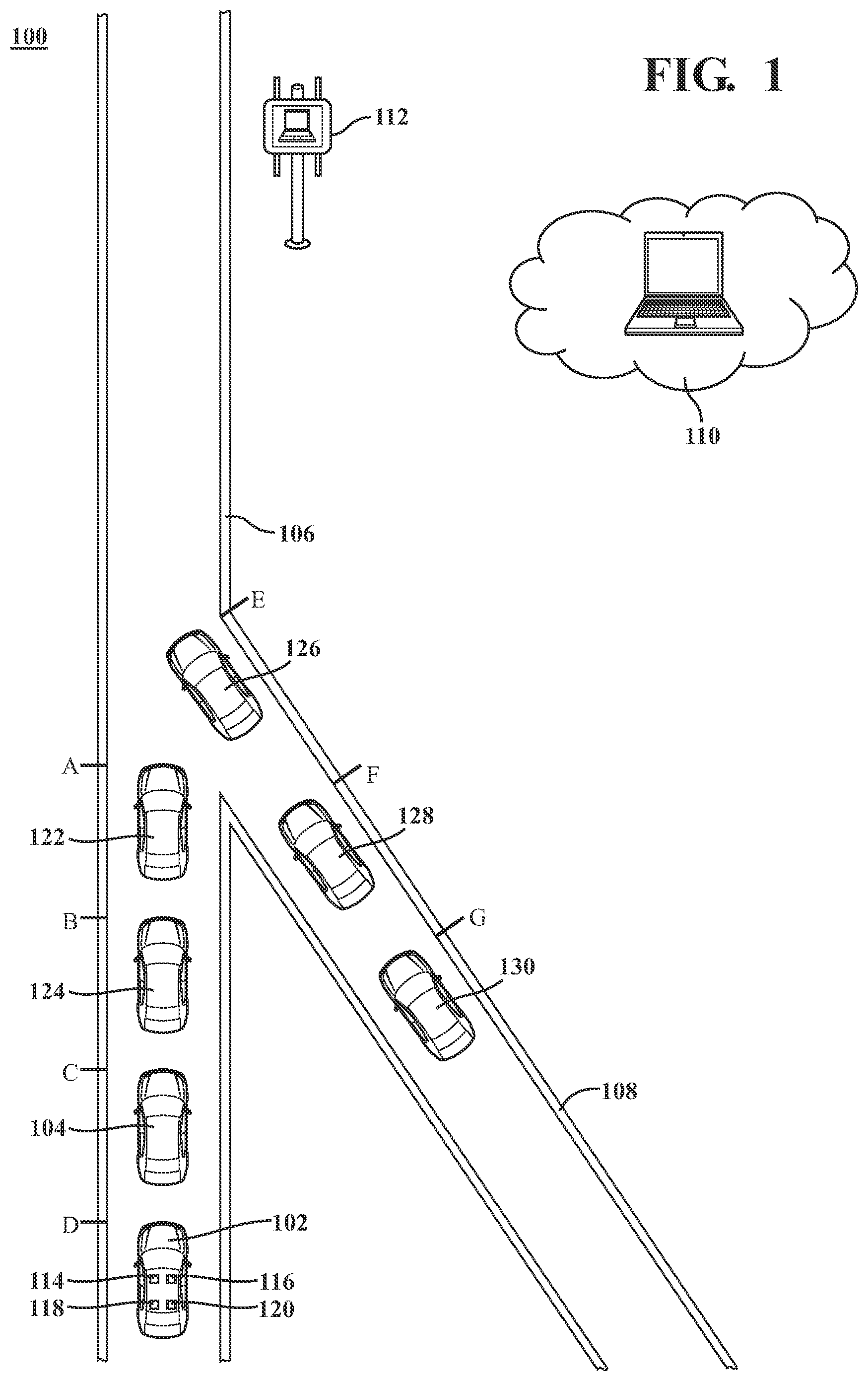Patent US12325420 — Maintaining a range of a gap between an ego vehicle and a preceding vehicle — Figure 1
