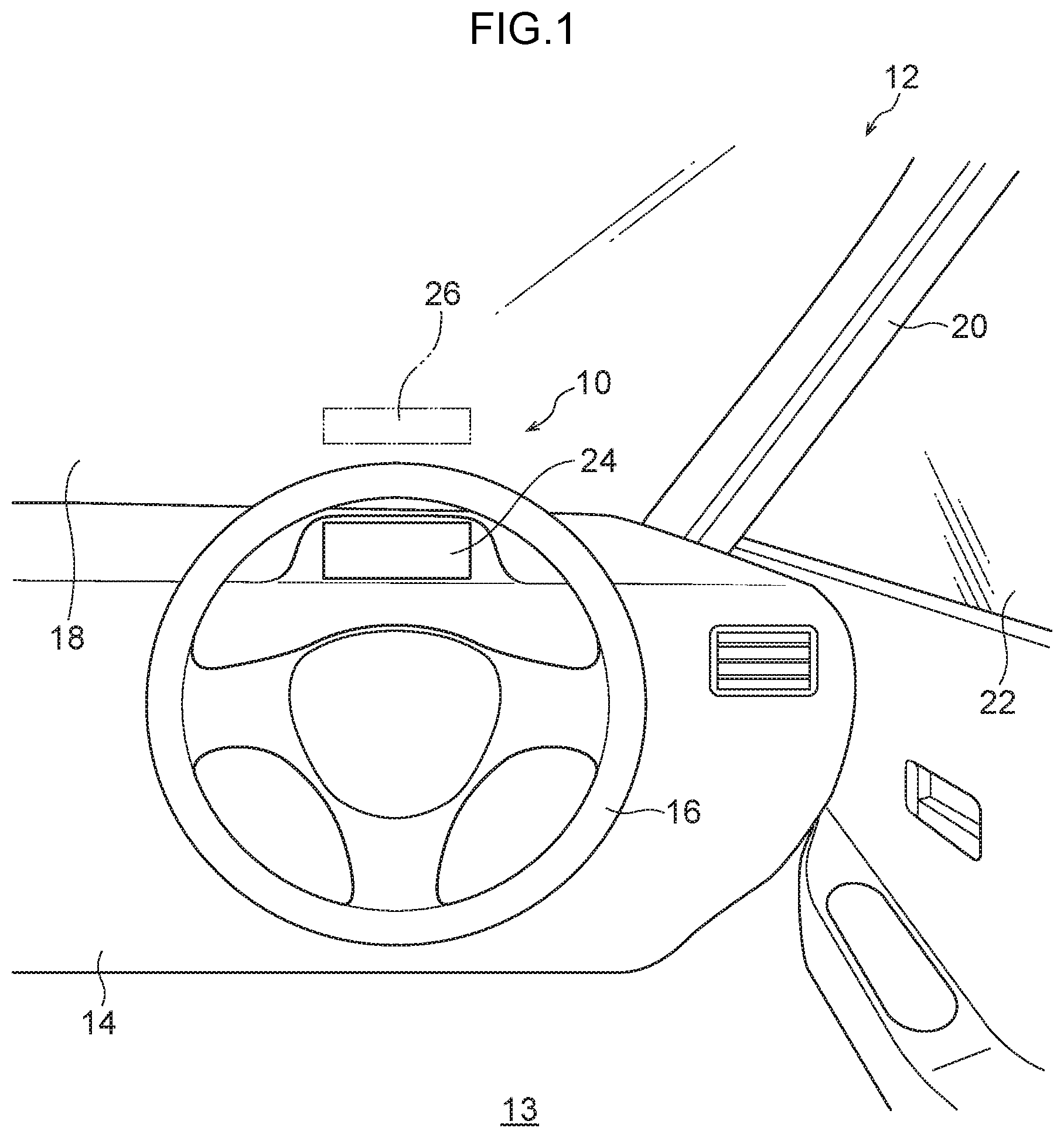 Patent US12325443 Figure 1 – Vehicle display control device, vehicle display system, vehicle display control method, and vehicle display control program