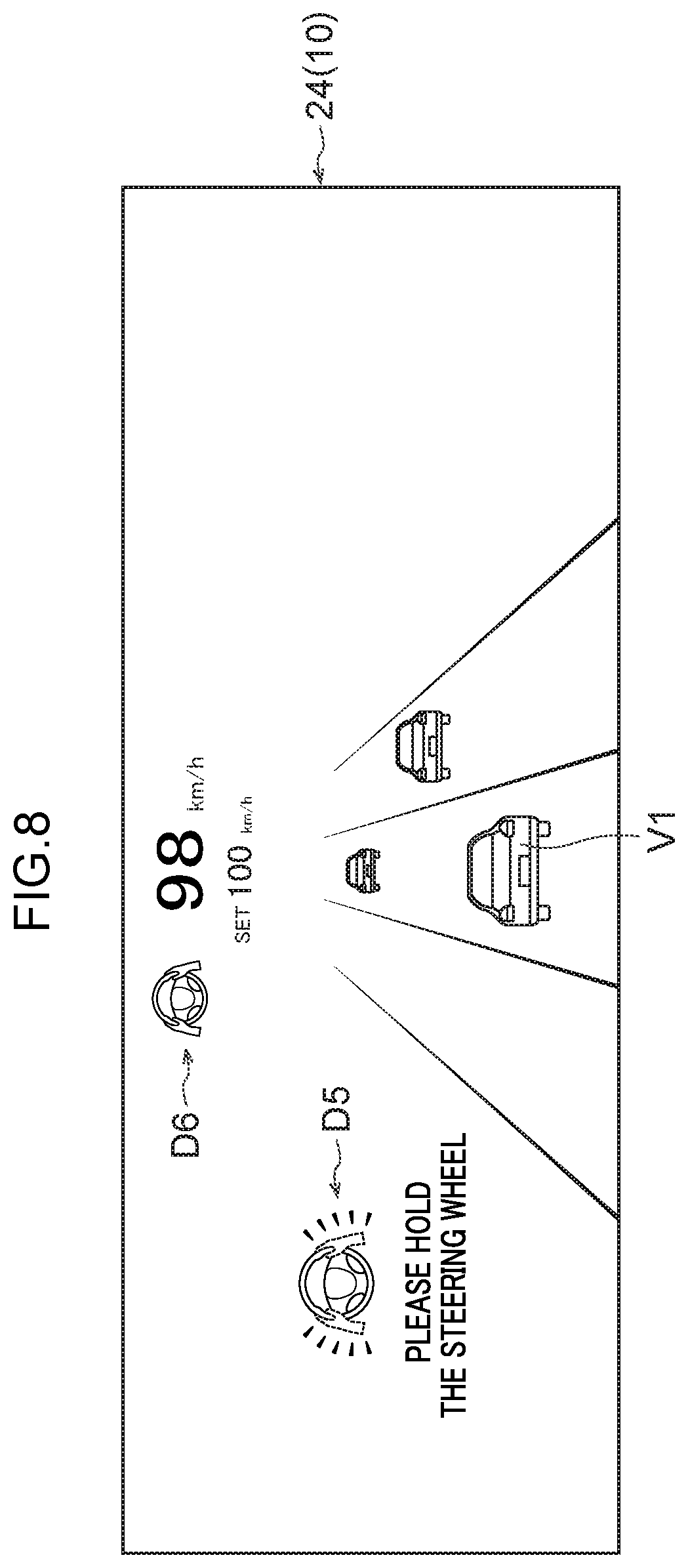 Patent US12325443 Figure 11 – Vehicle display control device, vehicle display system, vehicle display control method, and vehicle display control program